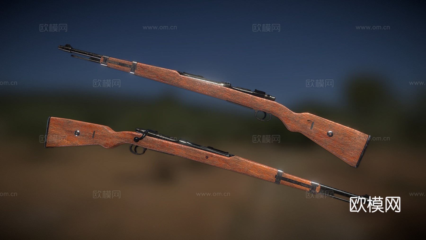 生锈的Kar98K3d模型