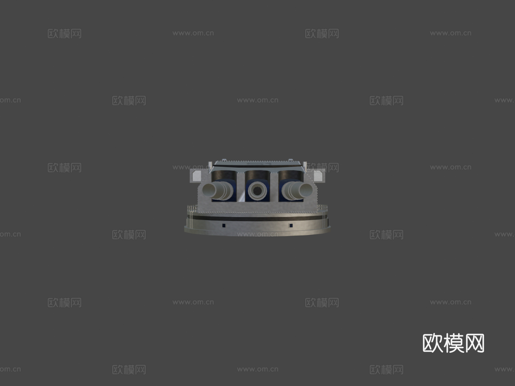 二战德国战舰炮塔3d模型