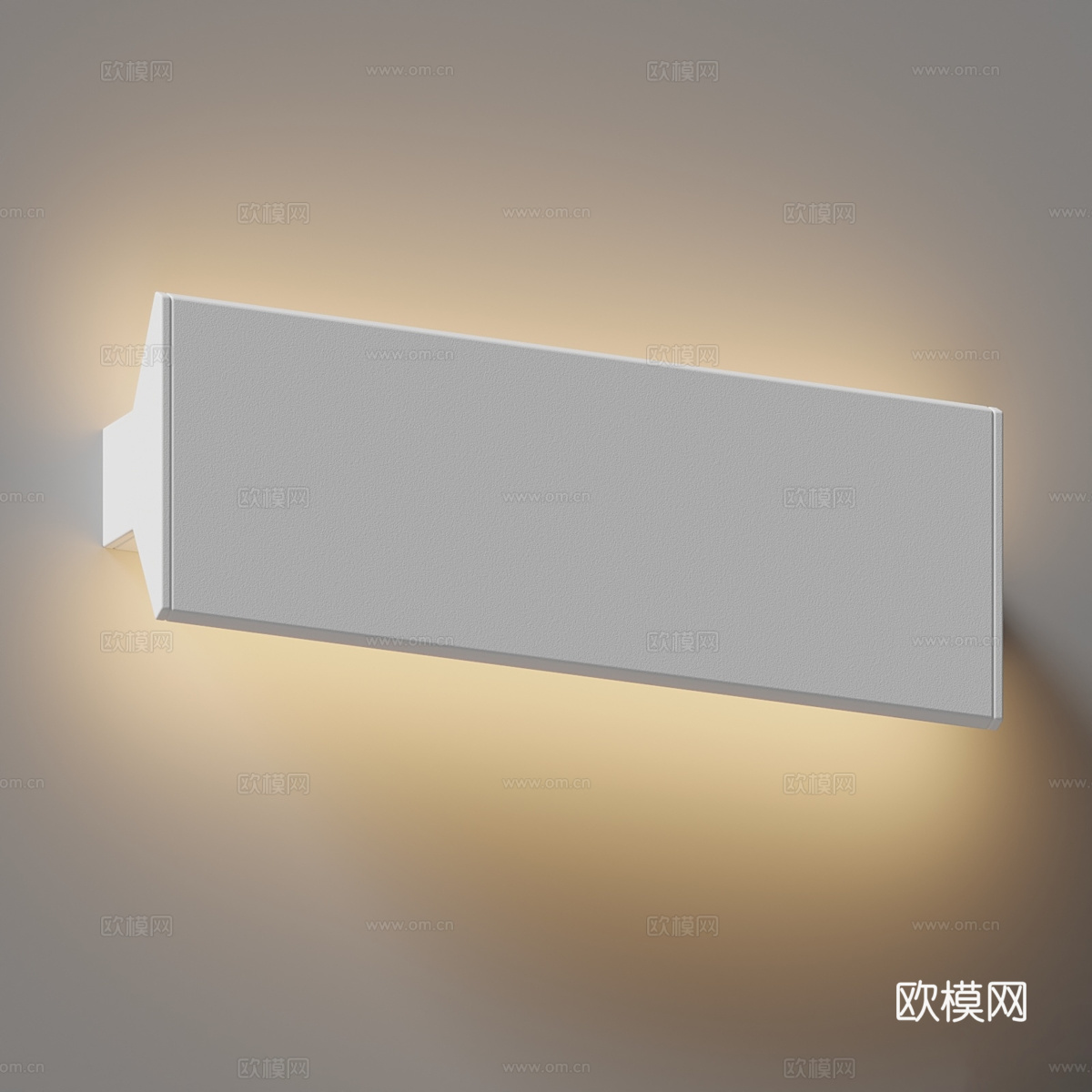 现代意式极简金属长条壁灯3d模型