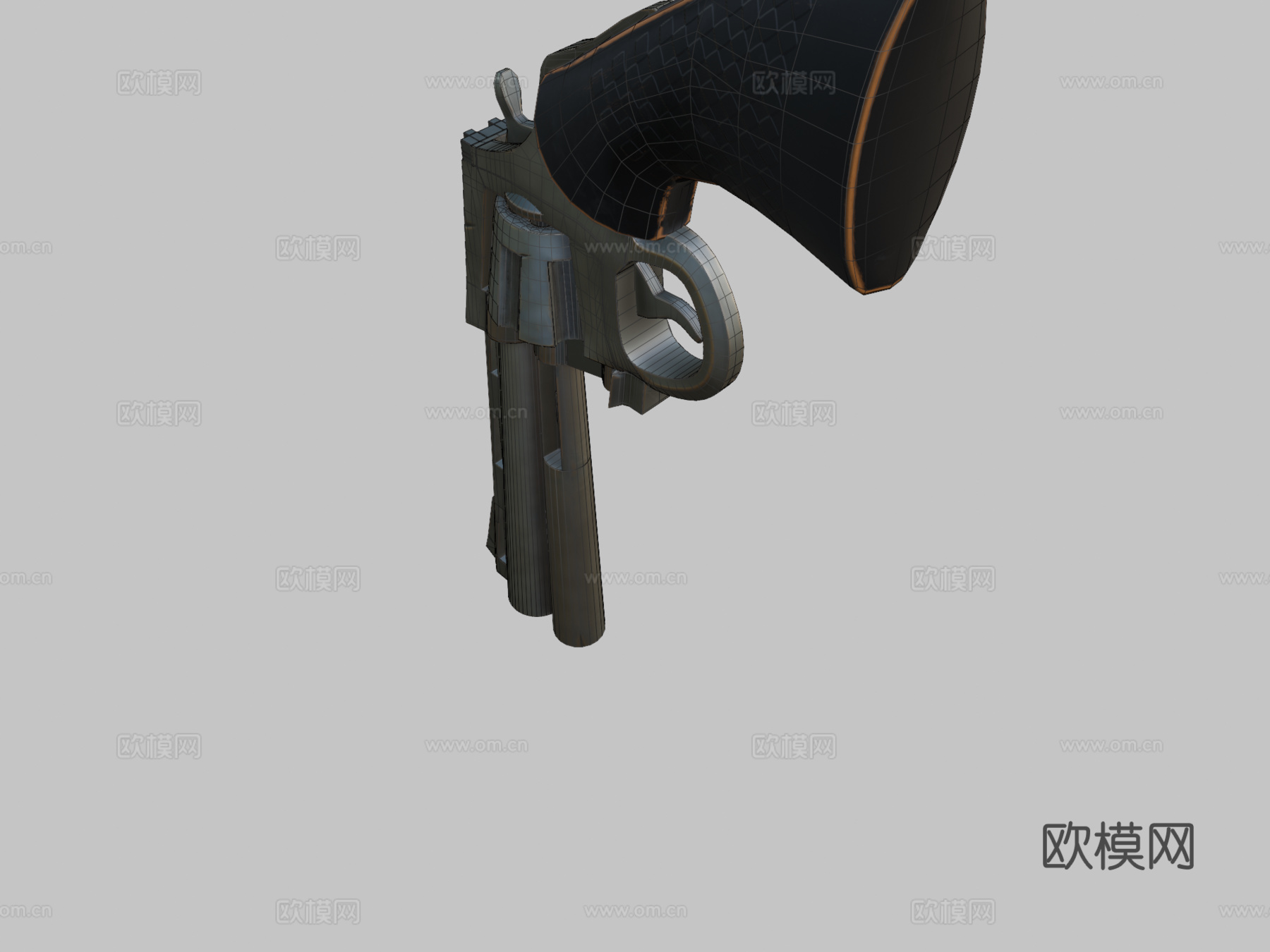 风格化马格南左轮3d模型