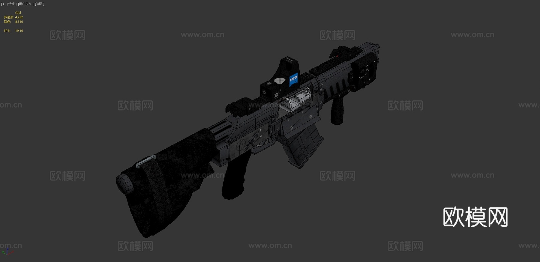 优化模型霰弹枪Fostech Origin-123d模型