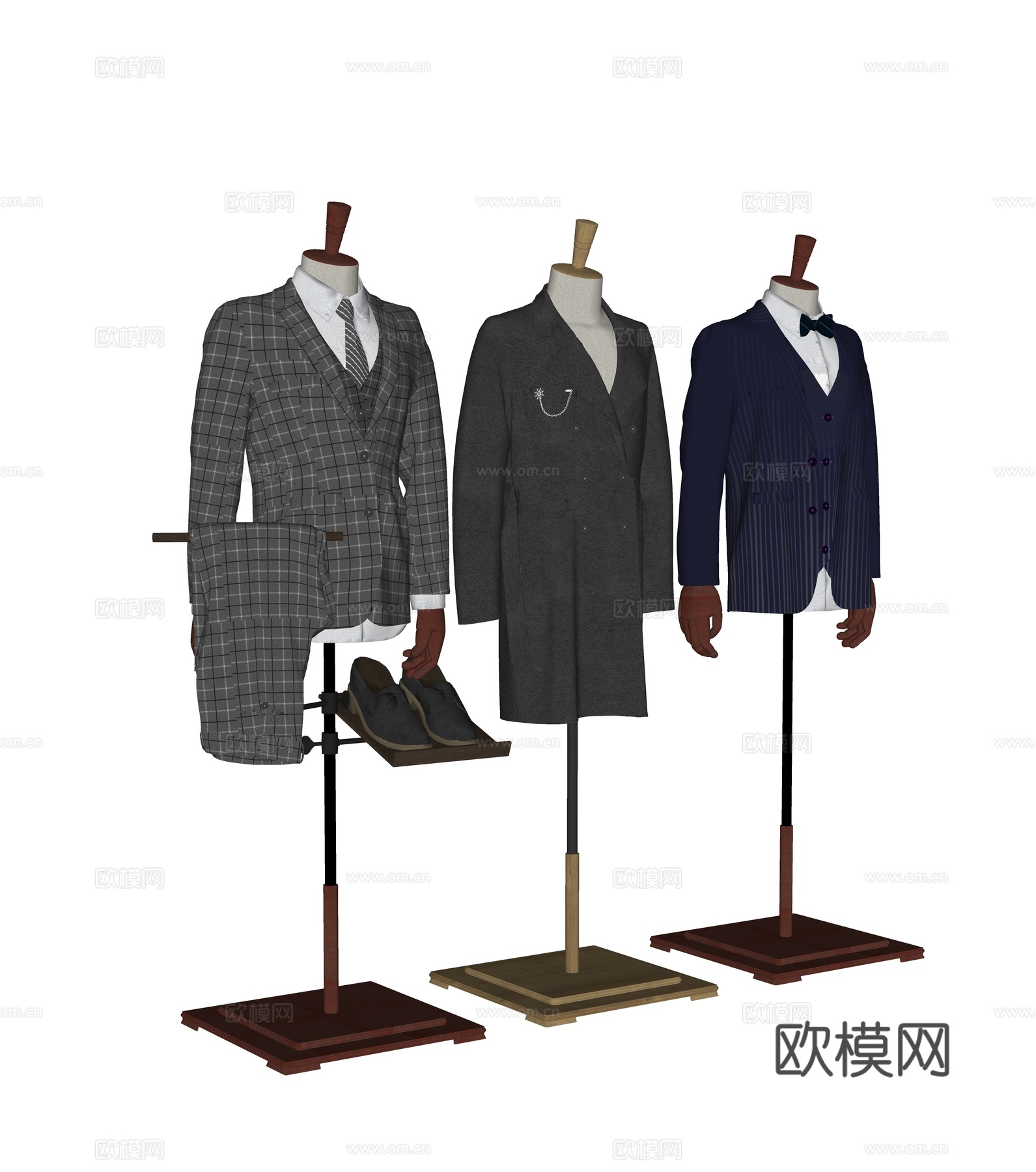 现代男士西服 男士服饰su模型