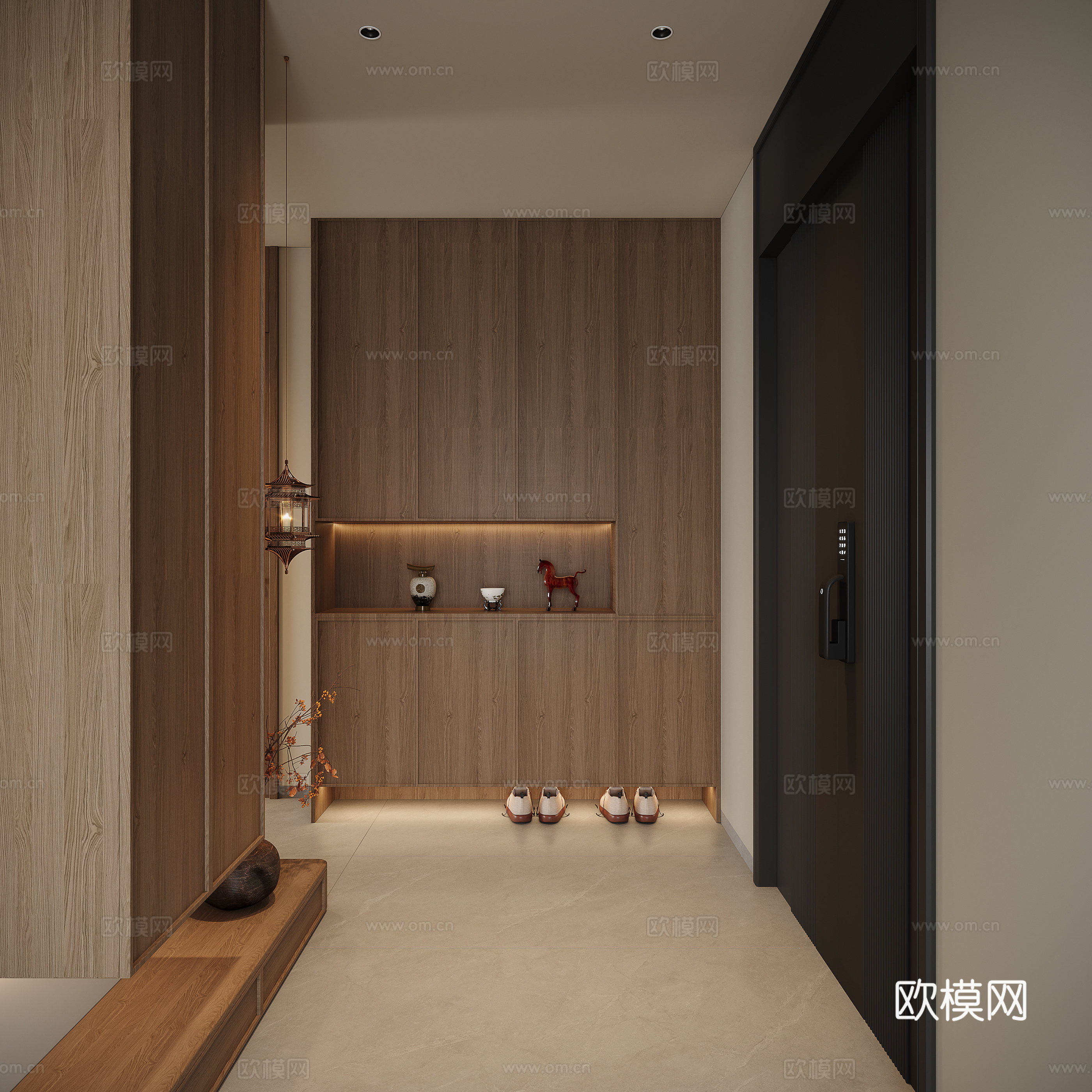 宋氏美学玄关 鞋柜3d模型