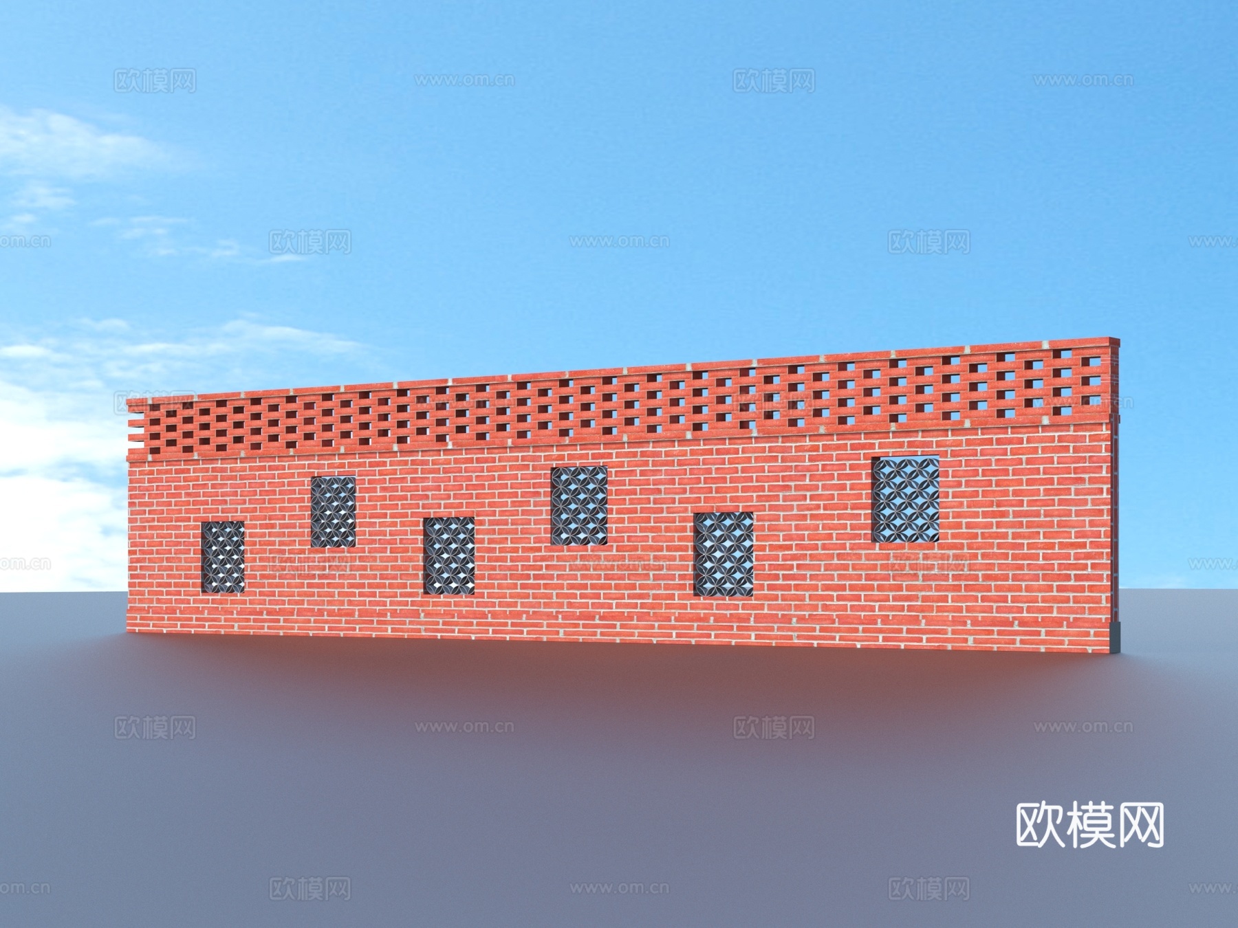 砖墙 红砖墙 立体砖墙3d模型