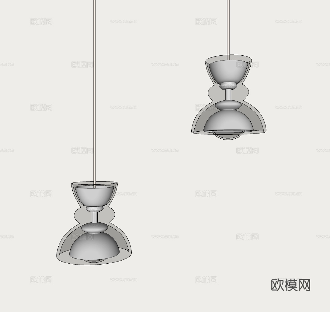 现代床头小吊灯 简约小吊灯 轻奢小吊灯 装饰小吊灯 餐厅小吊su模型