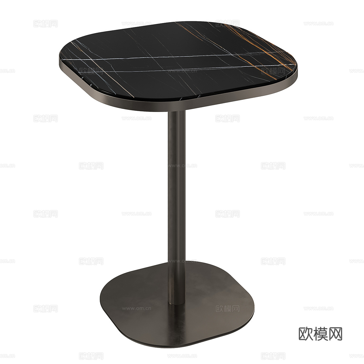 现代轻奢大理石金属边几3d模型