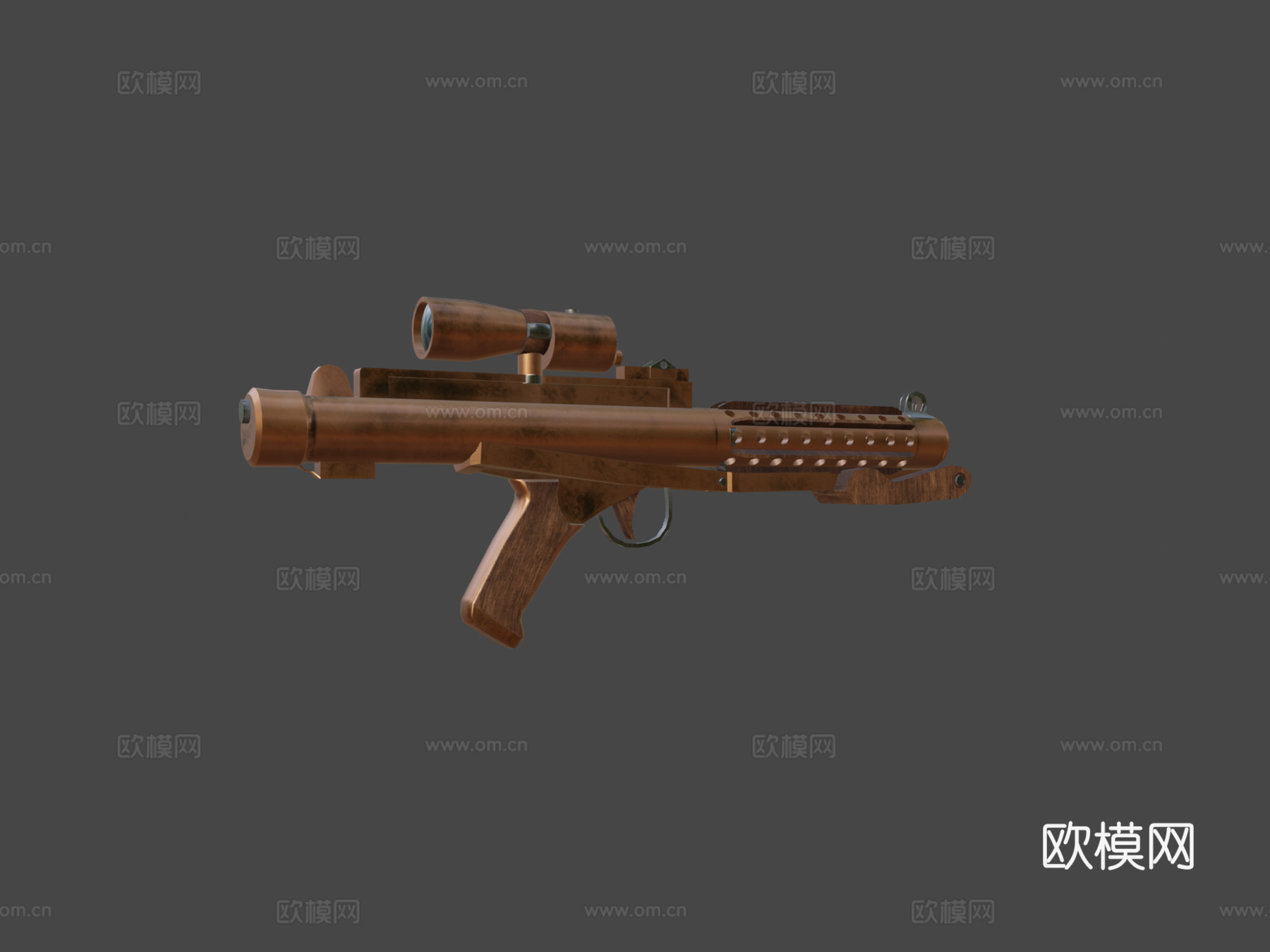 E-11爆破枪(蒸汽朋克)3d模型