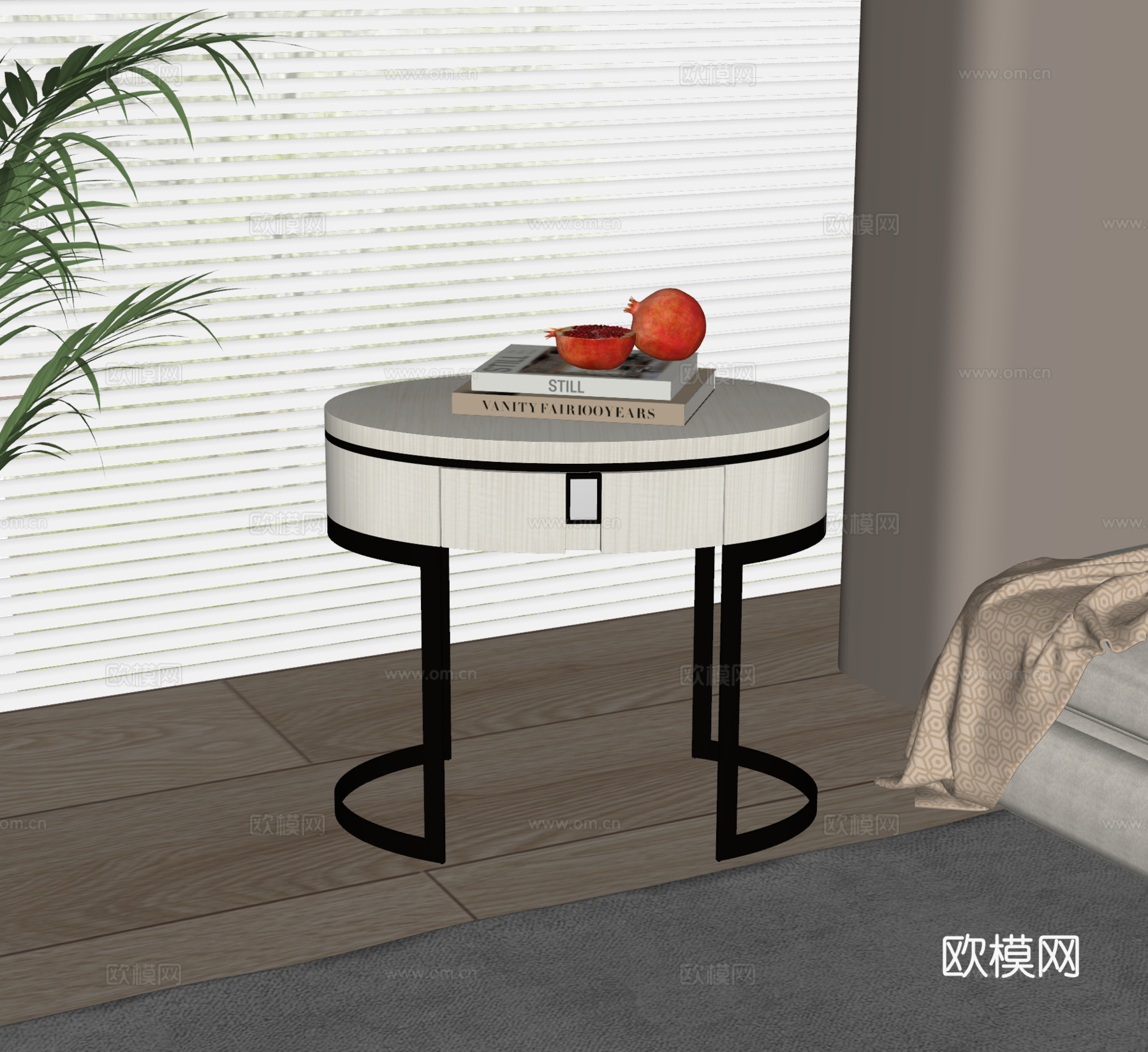 现代床头柜su模型