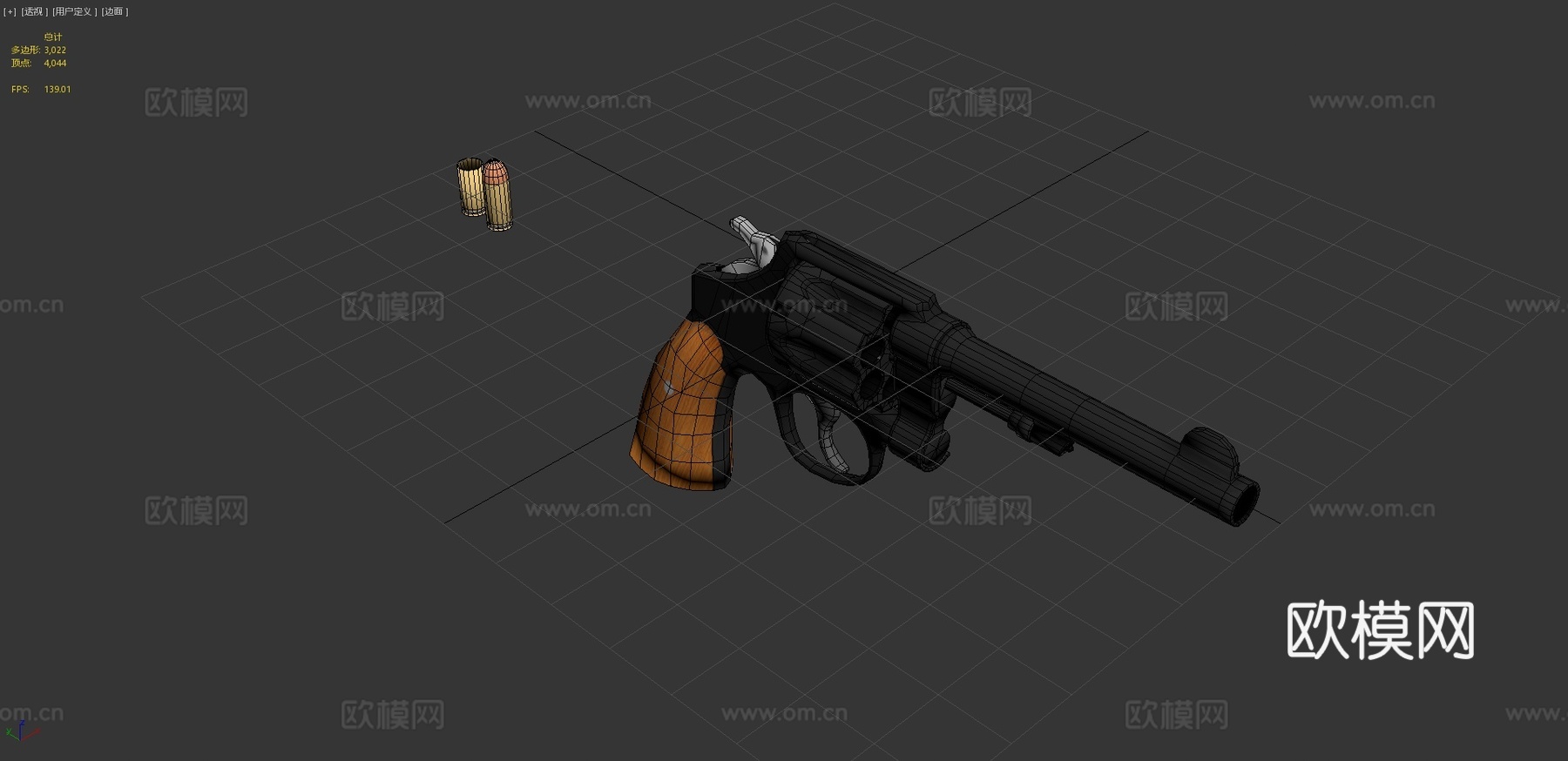 M1917左轮手枪3d模型