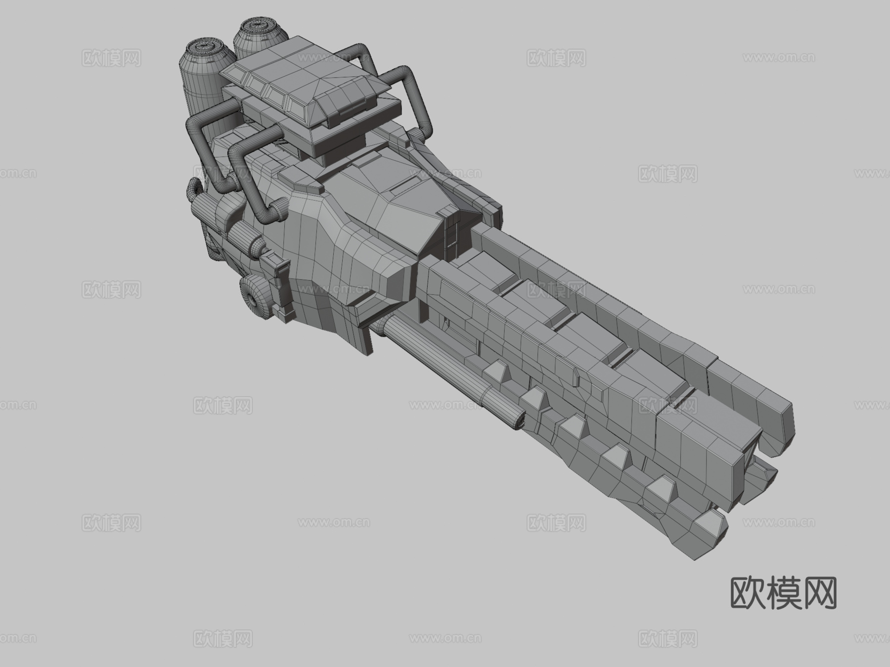 重型爆破枪-读数器-第一次接触3d模型