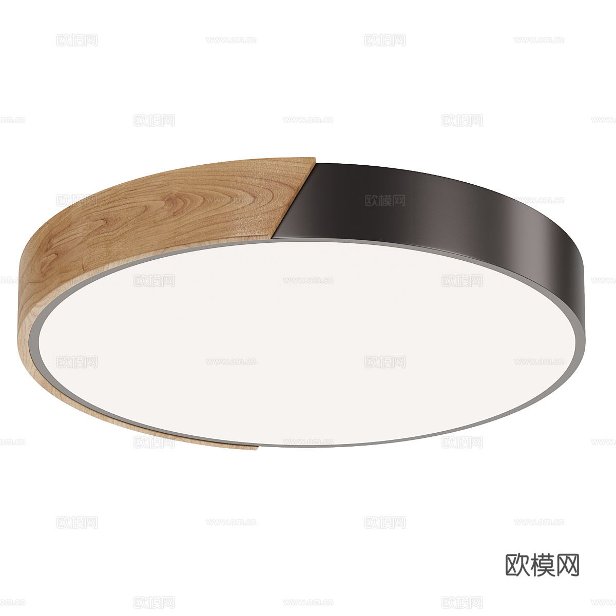 现代北欧木质吸顶灯3d模型