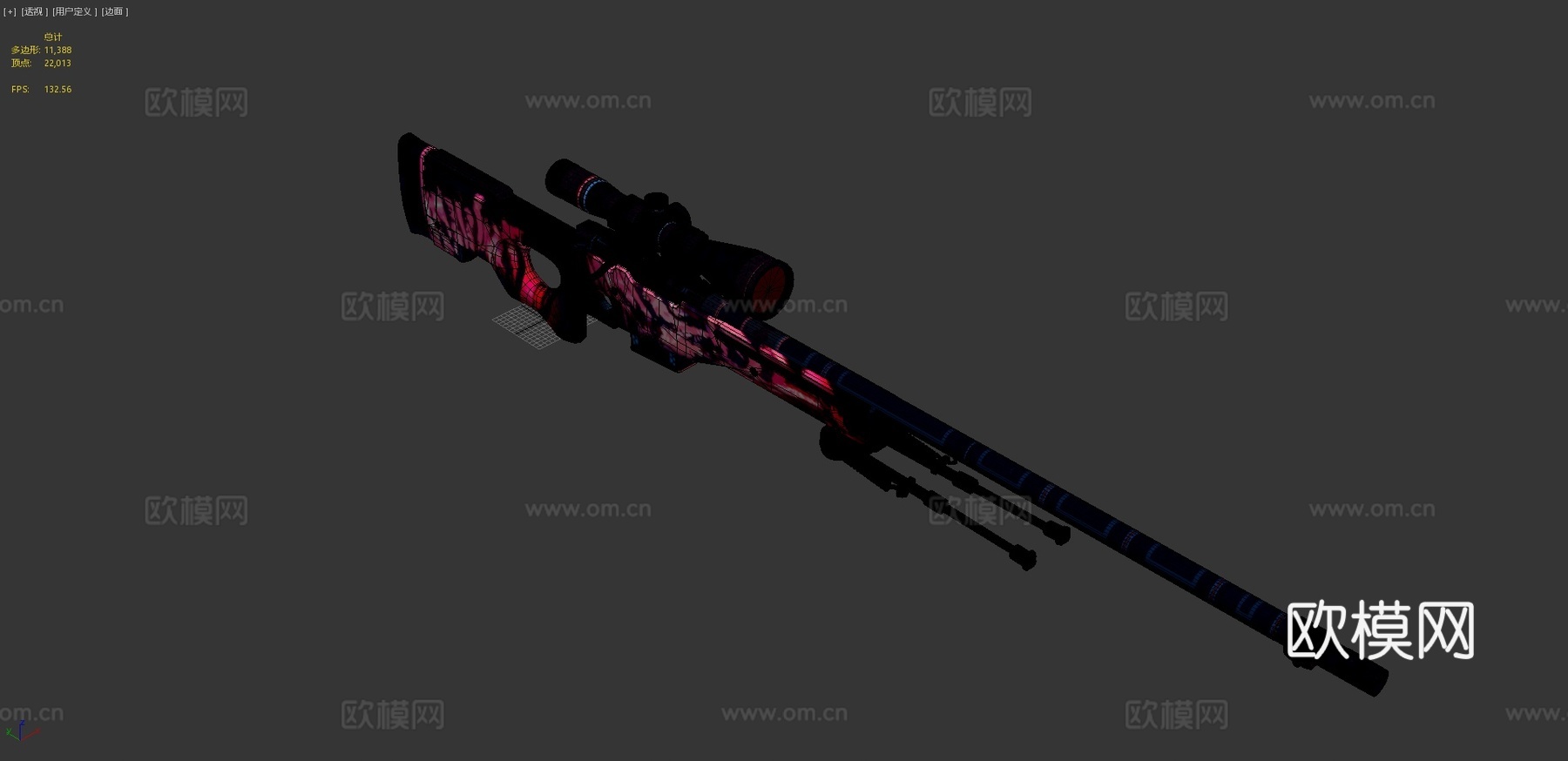 AWP-樱桃色3d模型