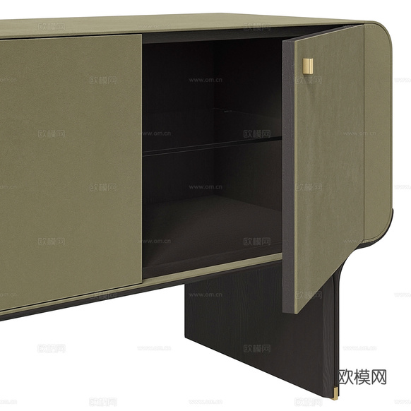 新中式輕奢電視柜3d模型下載(渲染圖6)