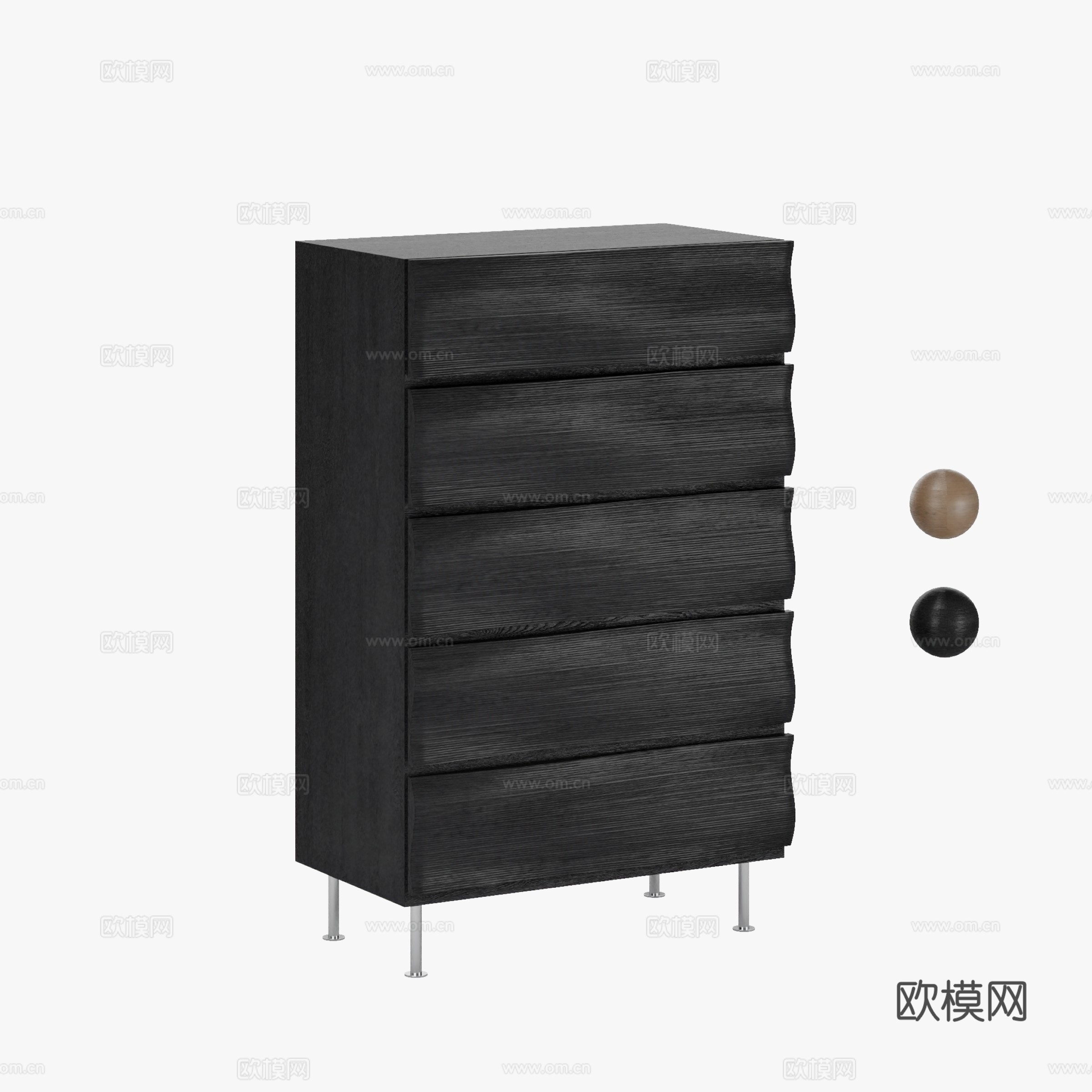 得闲 涟漪斗柜 斗柜3d模型