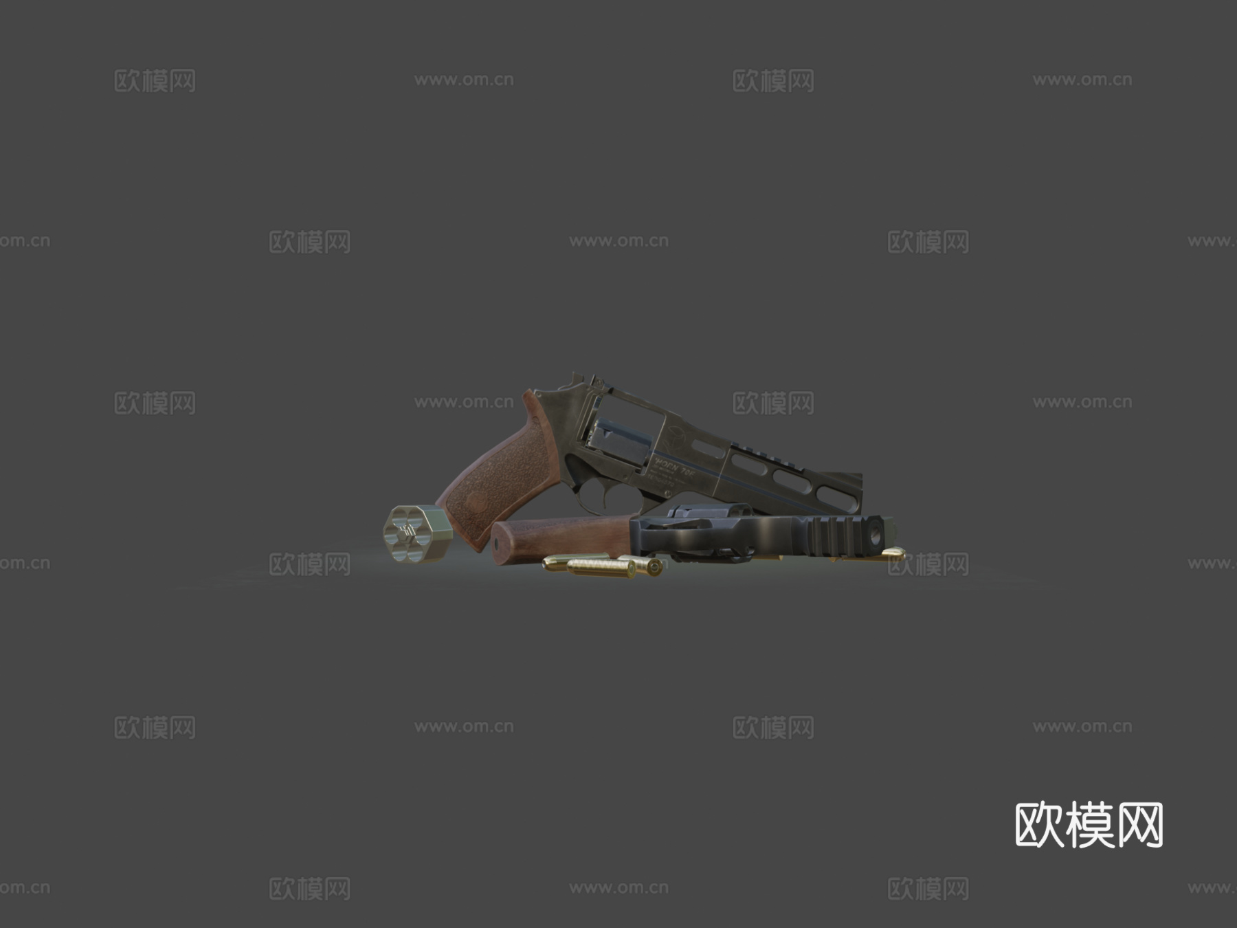 犀牛左轮3d模型