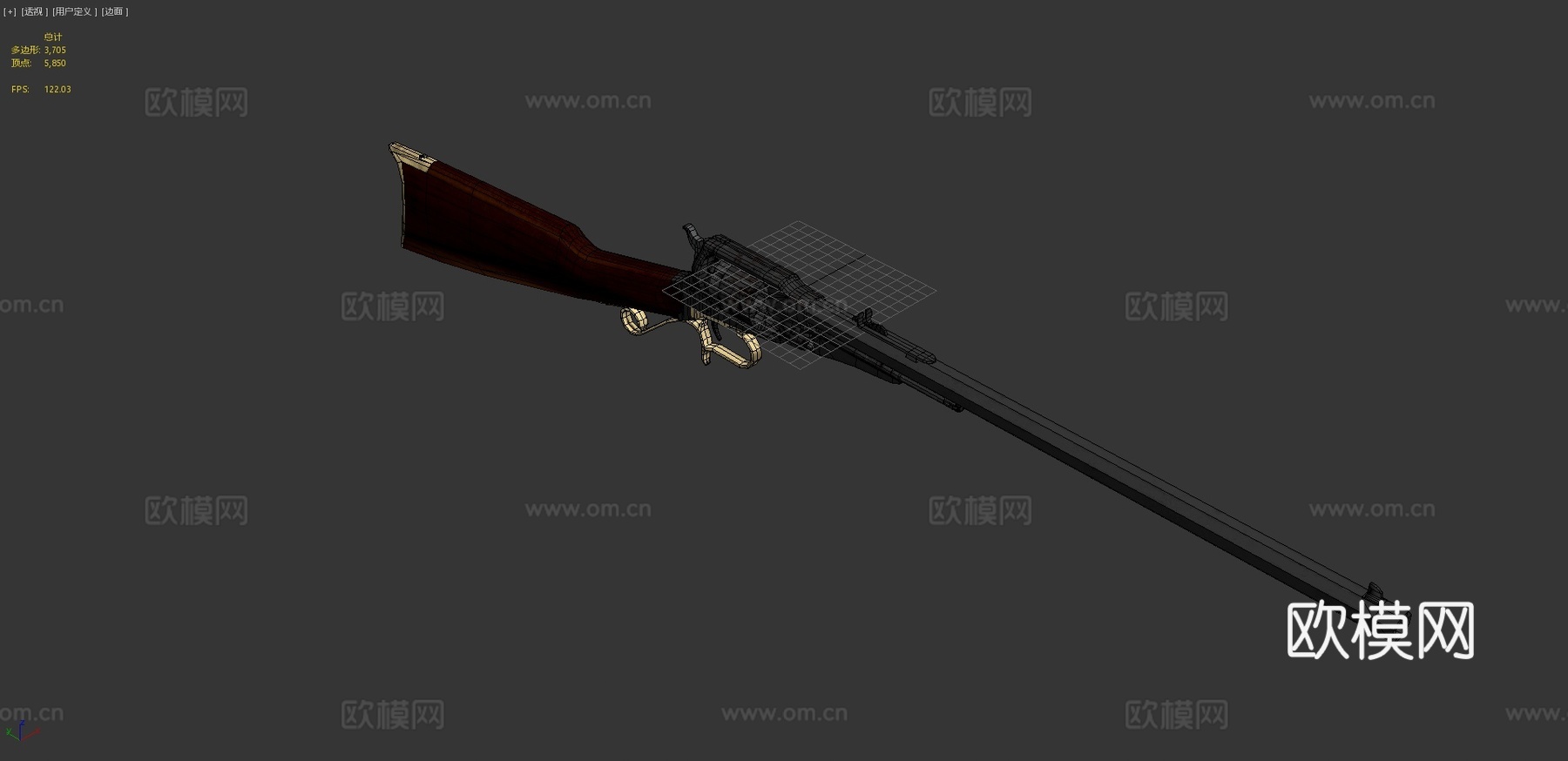 雷明顿1858新军目标卡宾枪3d模型