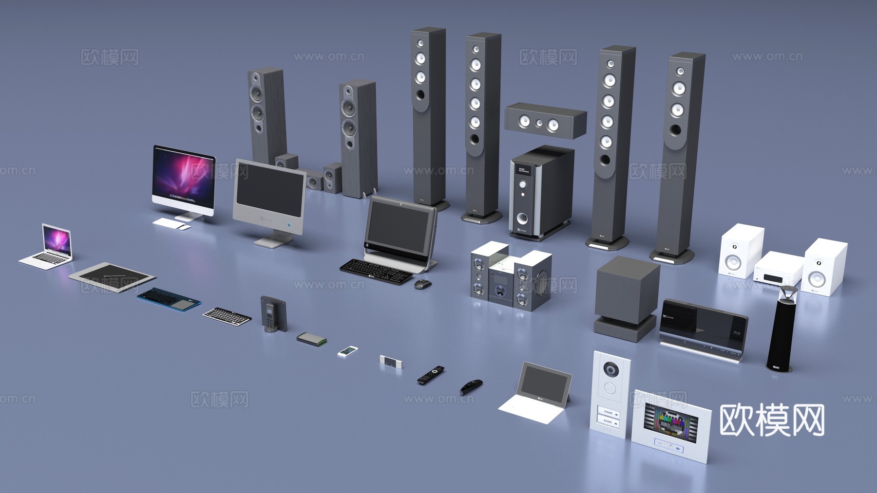 电子音响设备3d模型