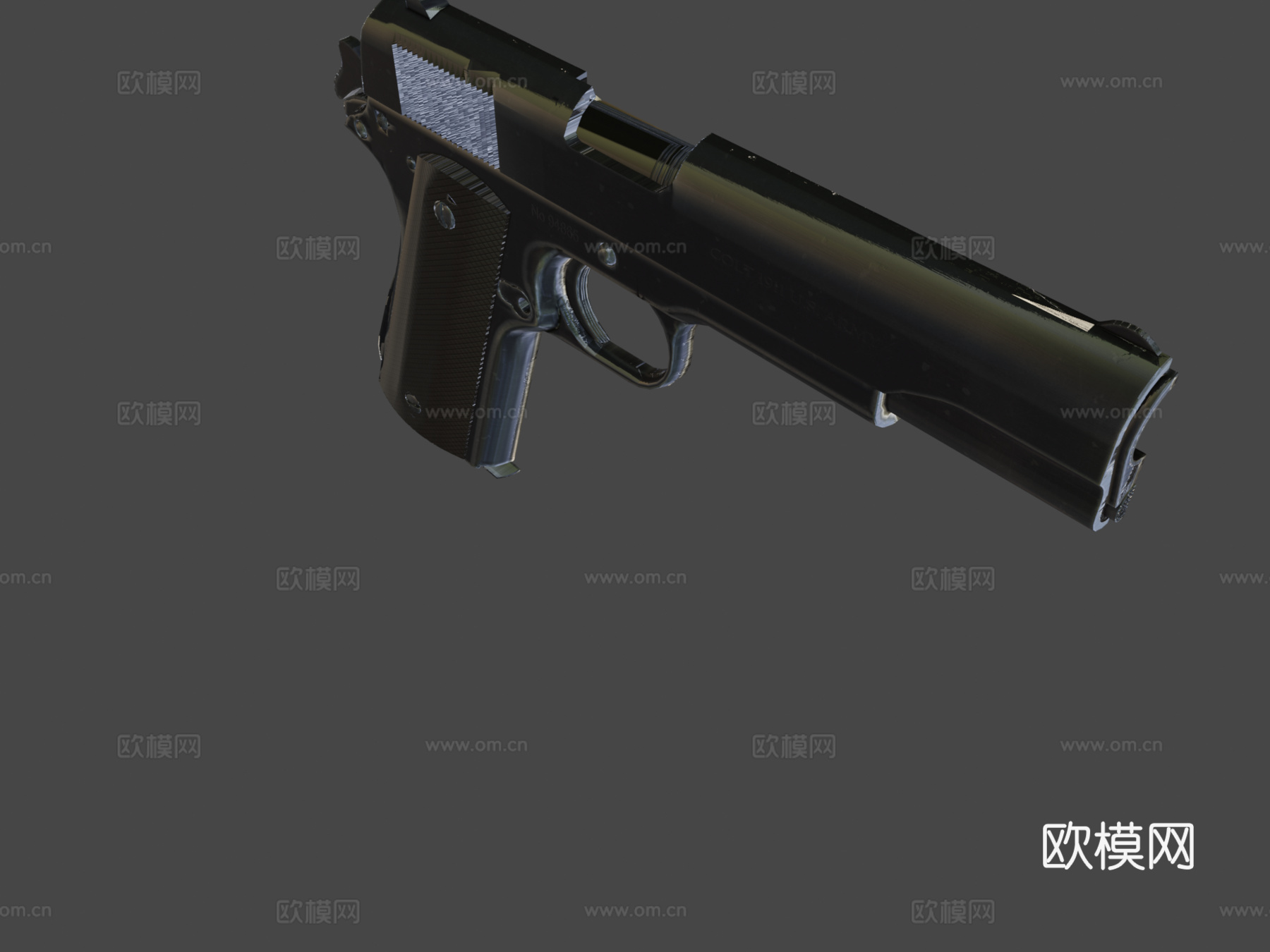 柯尔特45ACP1911剖面版3d模型