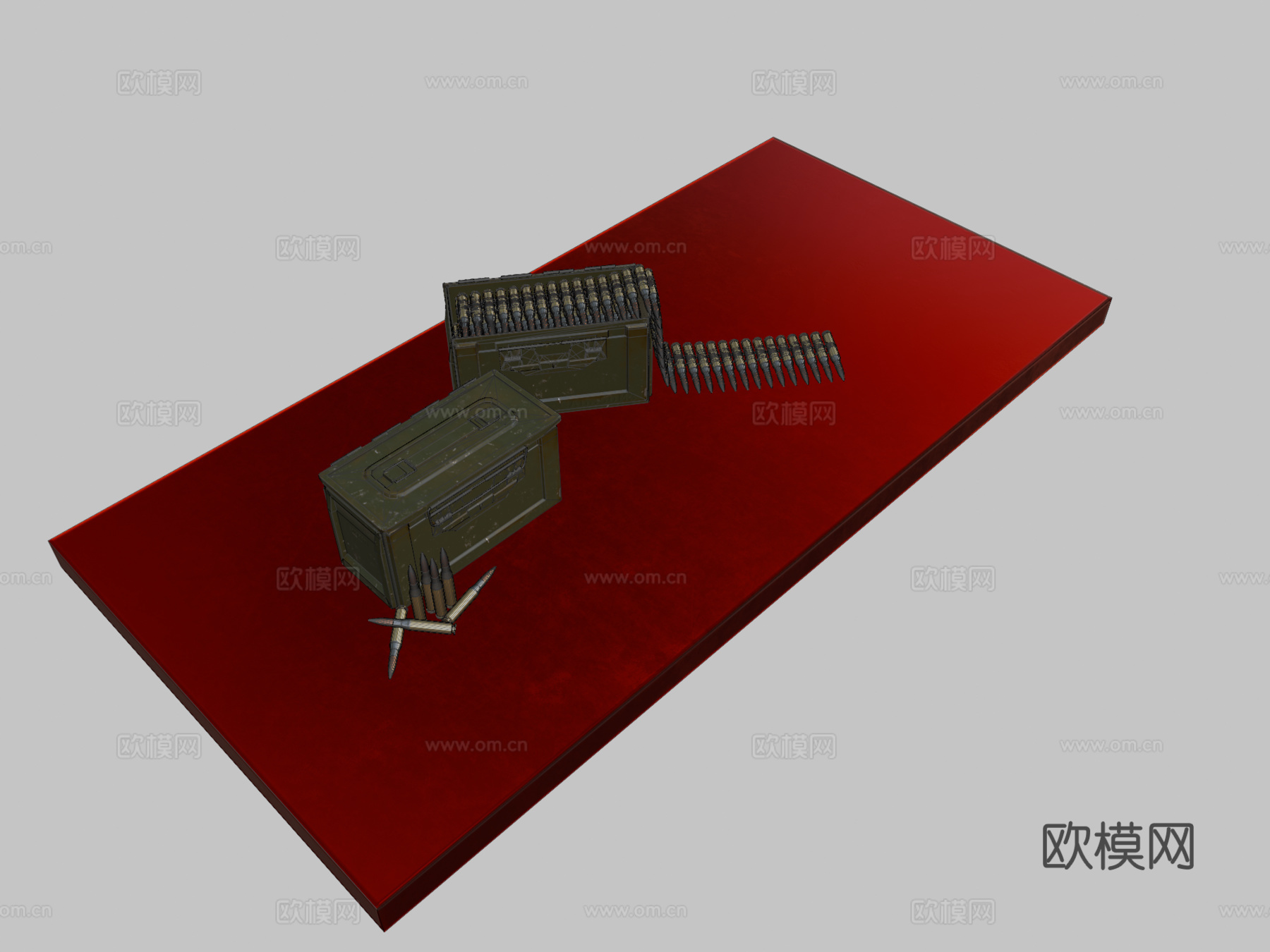 二战美军弹药箱3d模型