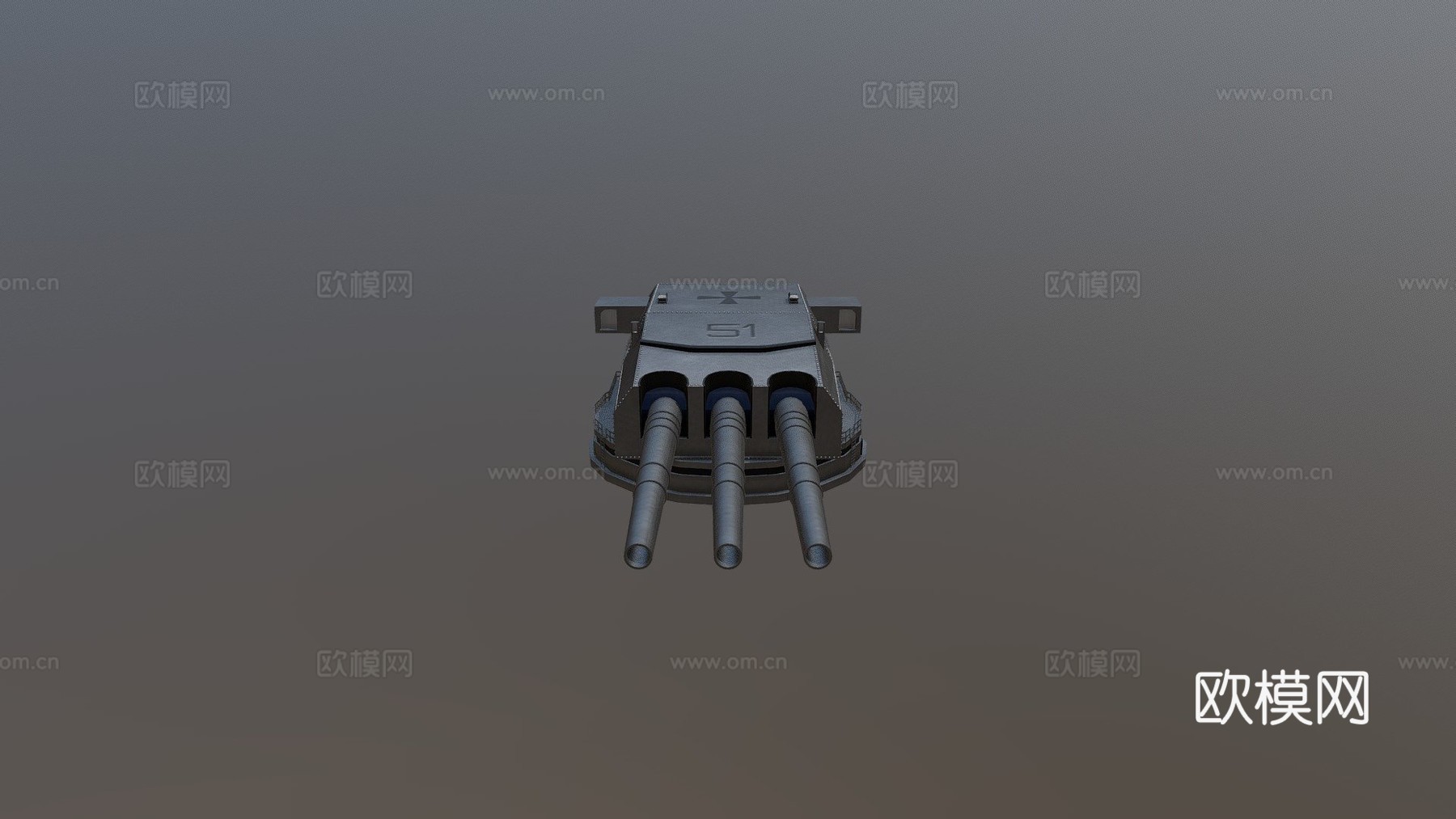 二战德国战舰炮塔3d模型