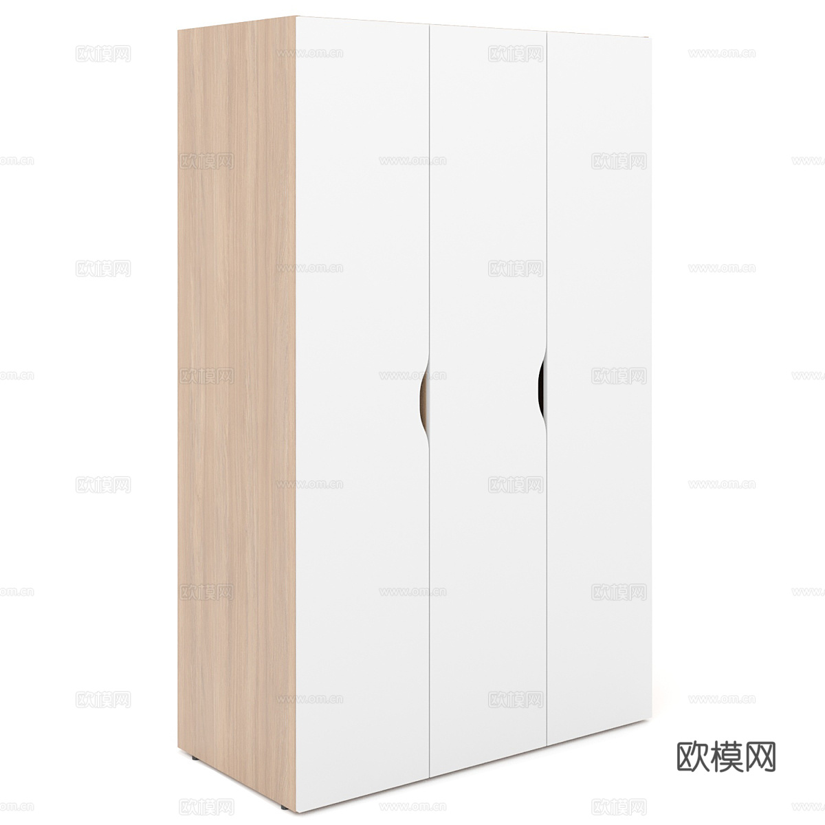 北欧简约衣柜 衣柜 简约衣柜 卧室衣柜 木质衣柜3d模型