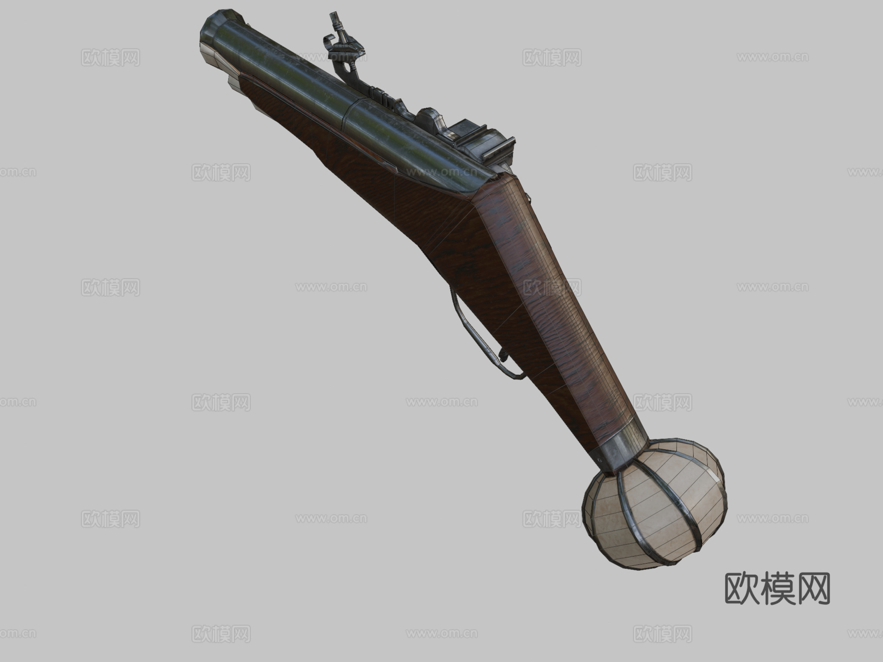 燧发手枪3d模型