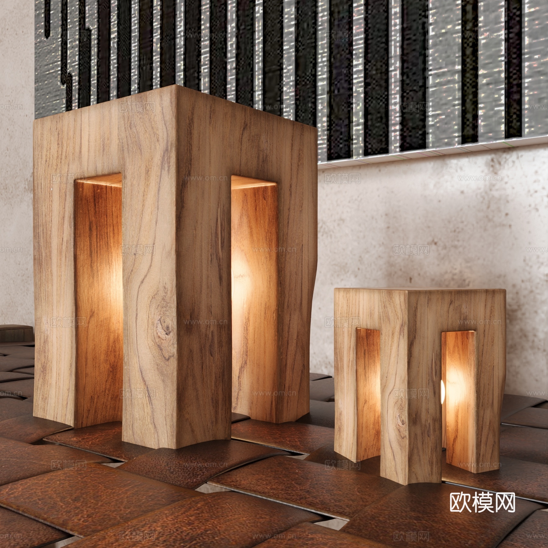中古复古台灯 桌面装饰灯su模型