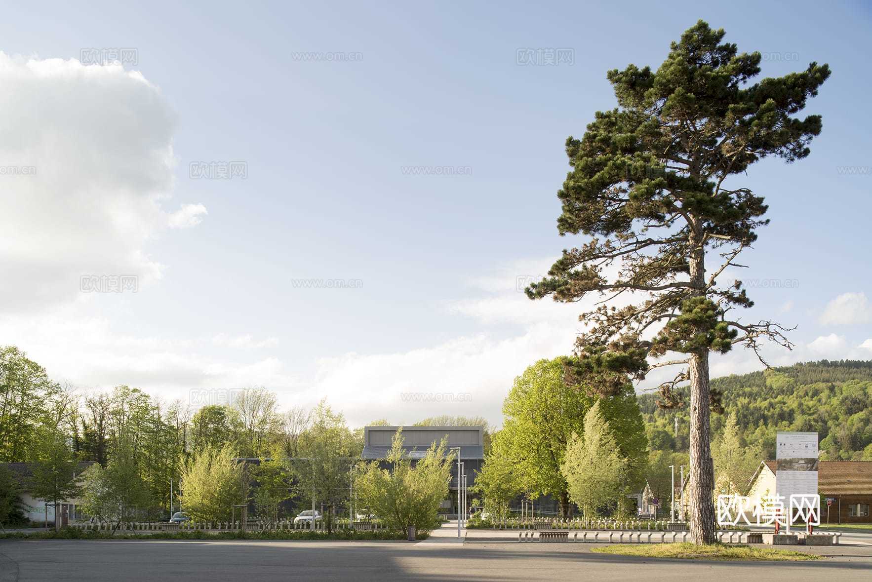 都市建筑街道天空外景贴图