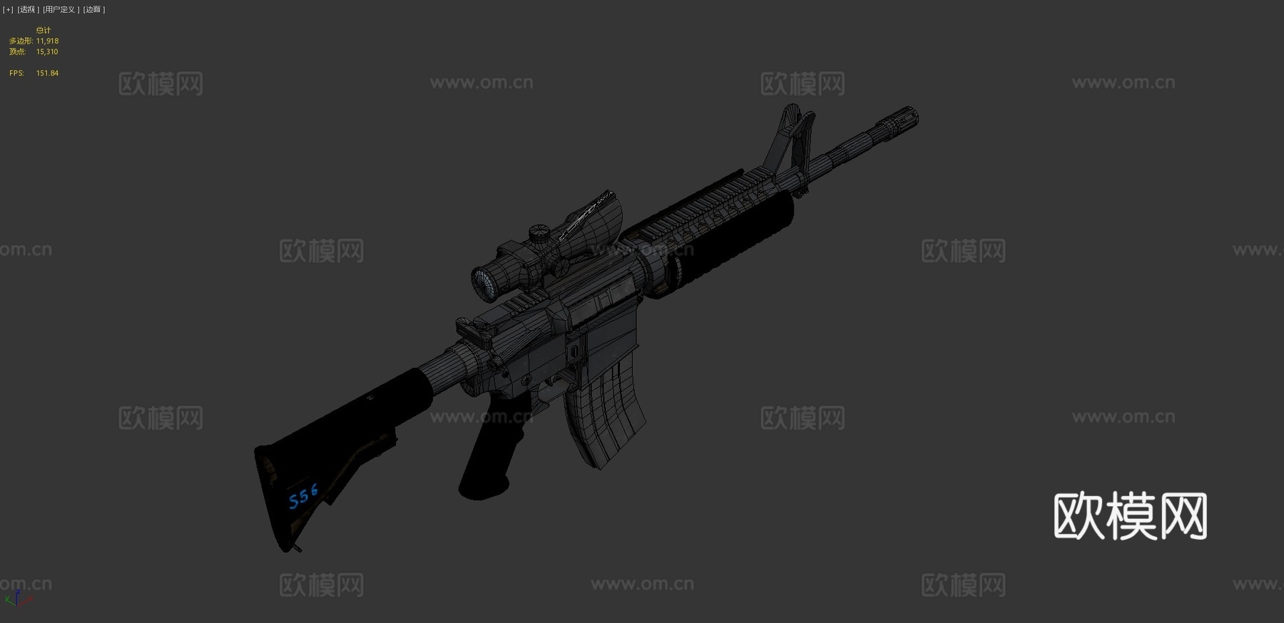 M4A1突击步枪3d模型