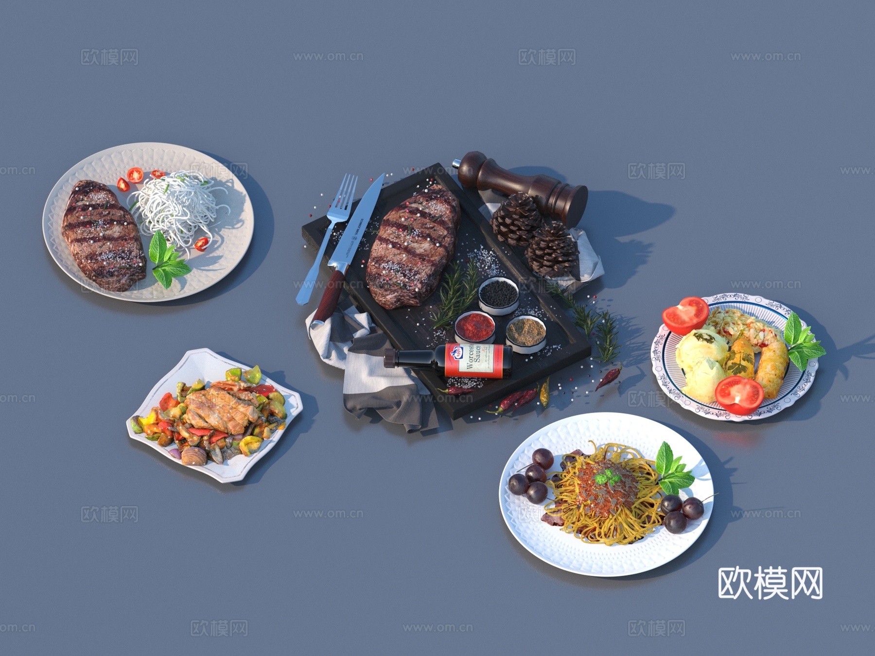 食物 西餐 美食 水果3d模型