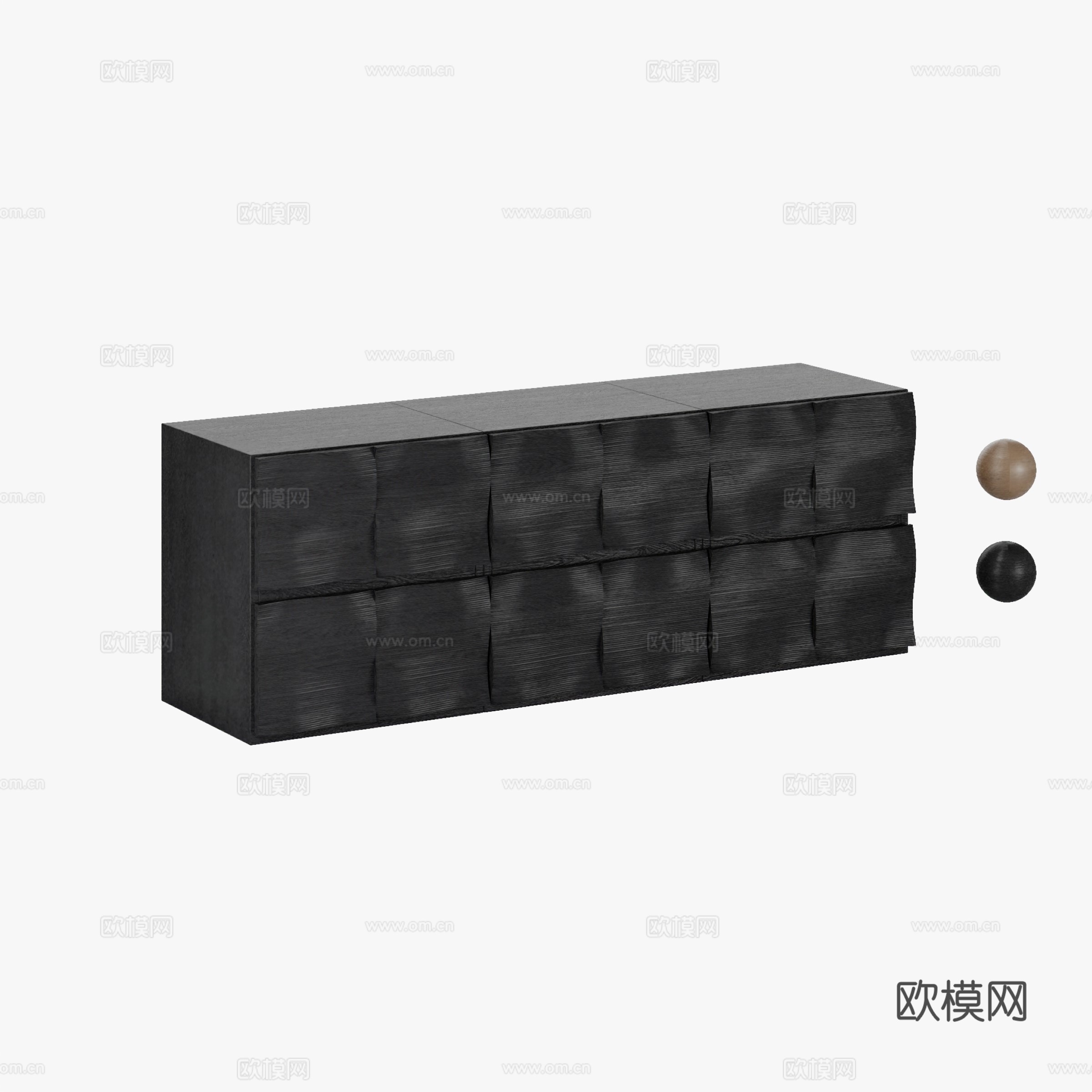 得闲 涟漪柜 中古风模块化柜组3d模型