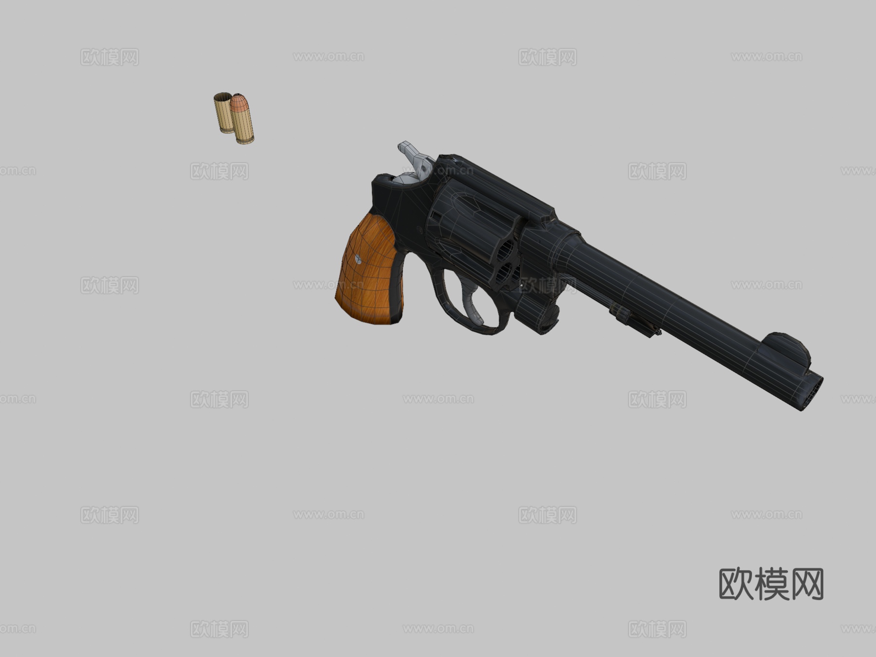 M1917左轮手枪3d模型