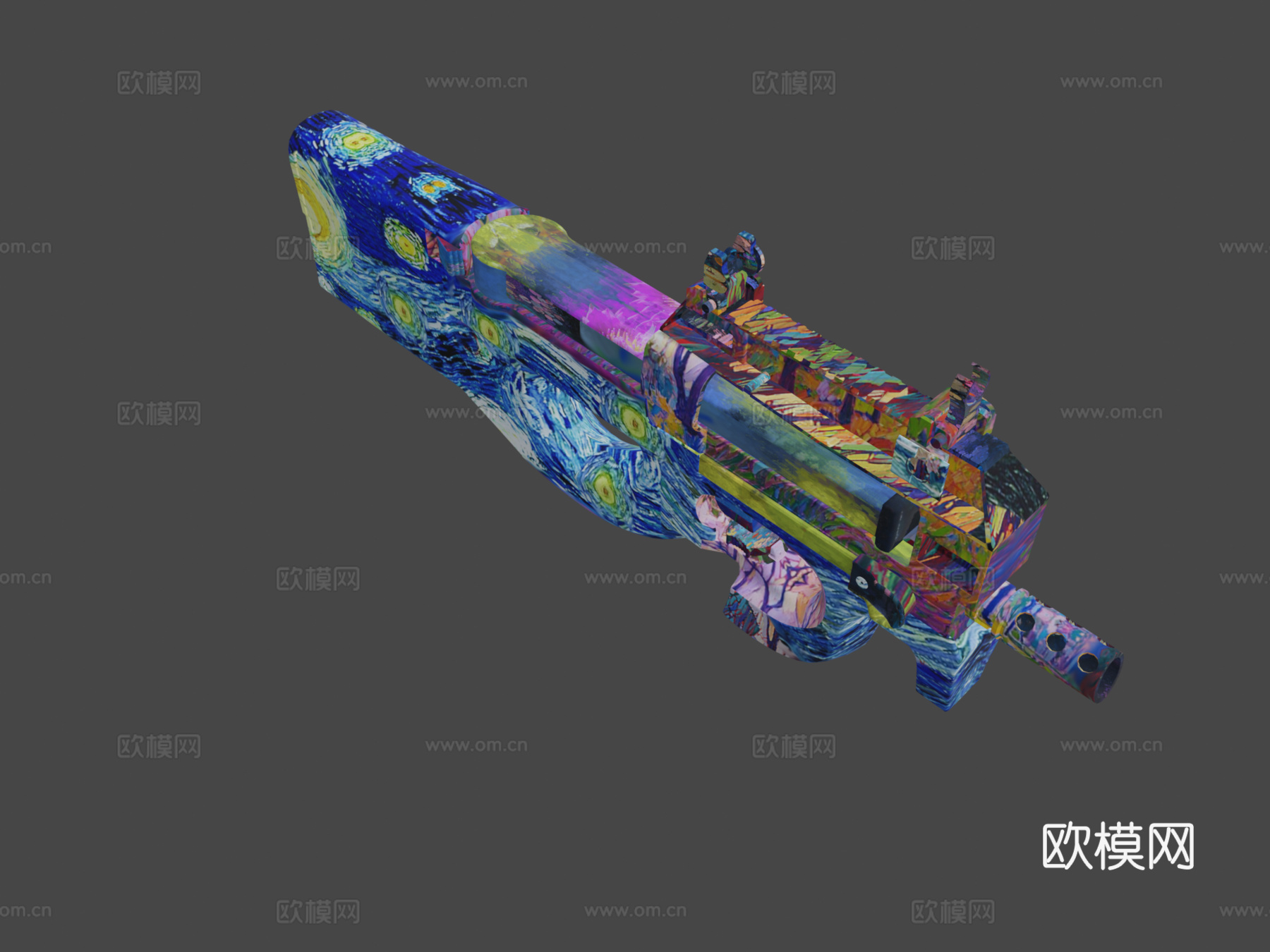 P90-印象派动作3d模型