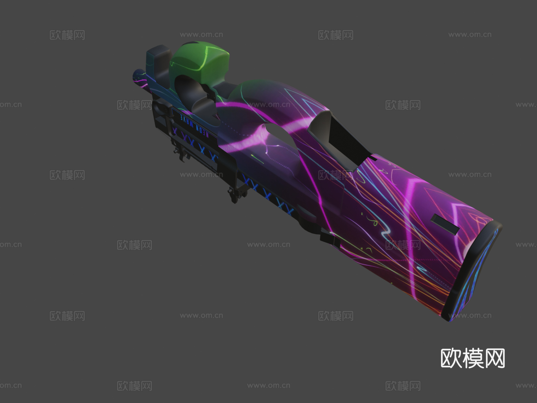 P90-霓虹浪潮3d模型