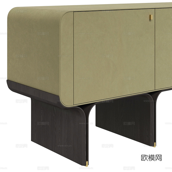新中式輕奢電視柜3d模型下載(渲染圖5)