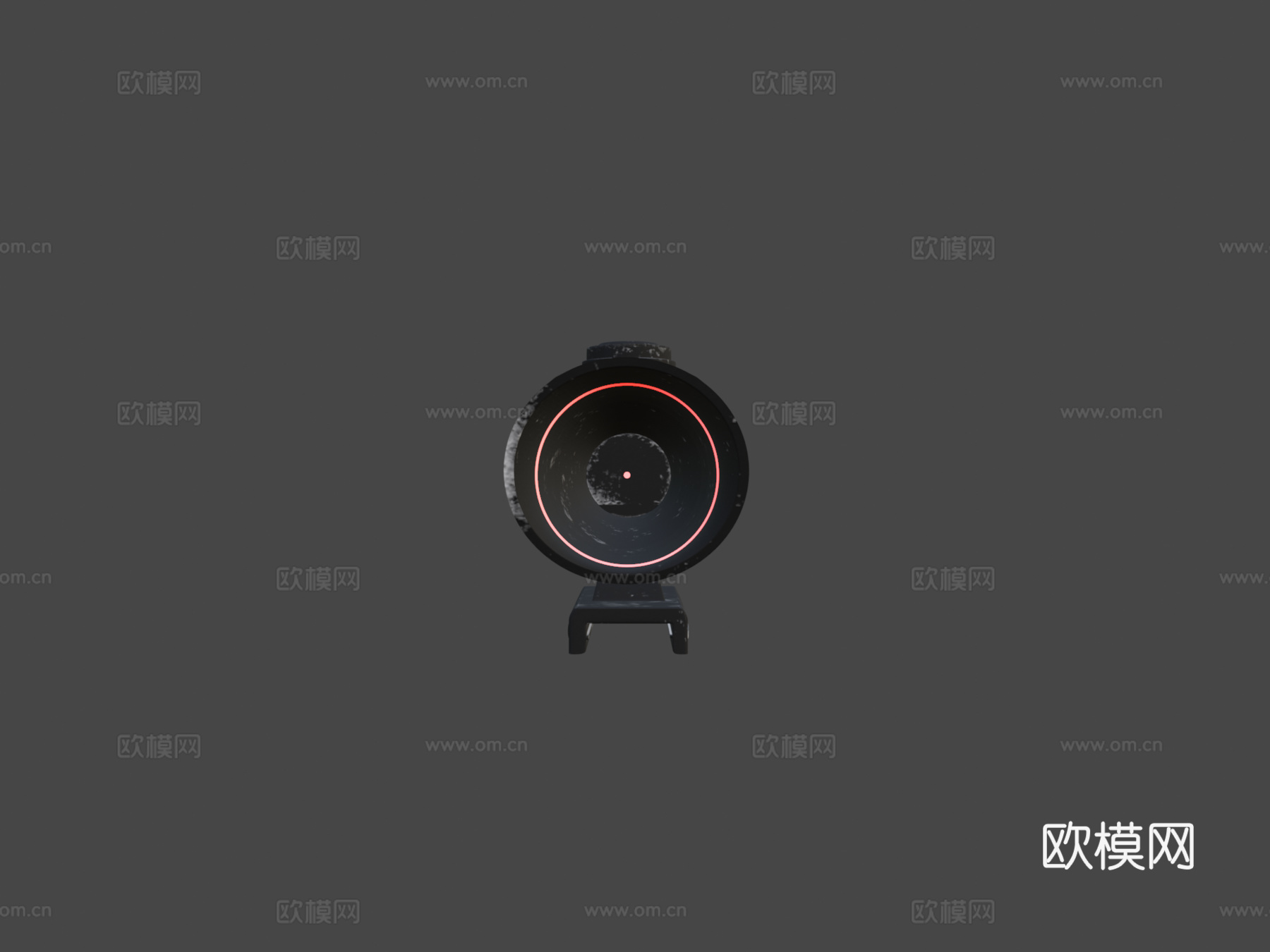 伸缩瞄准镜3d模型