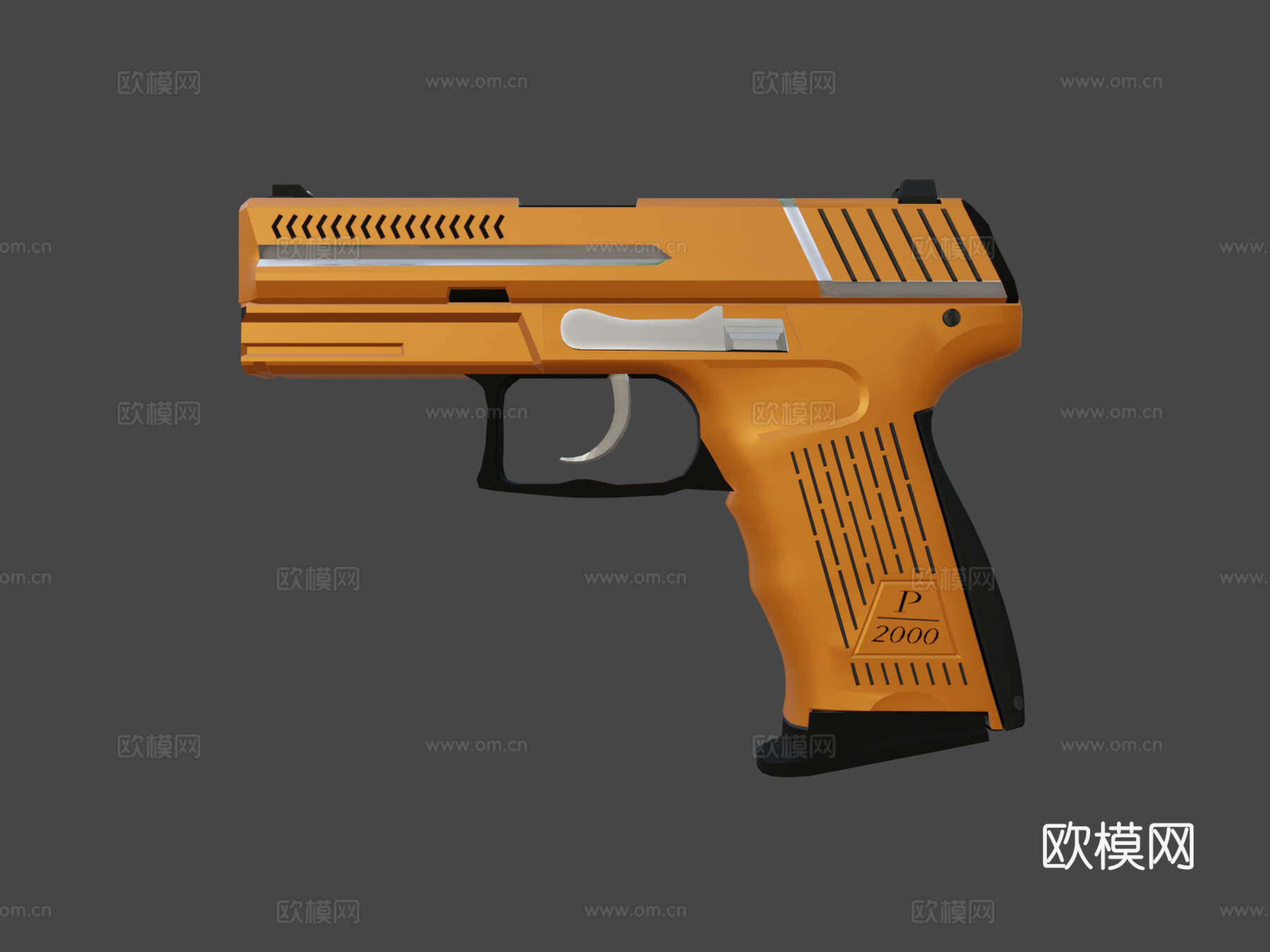 P2000-警告3d模型