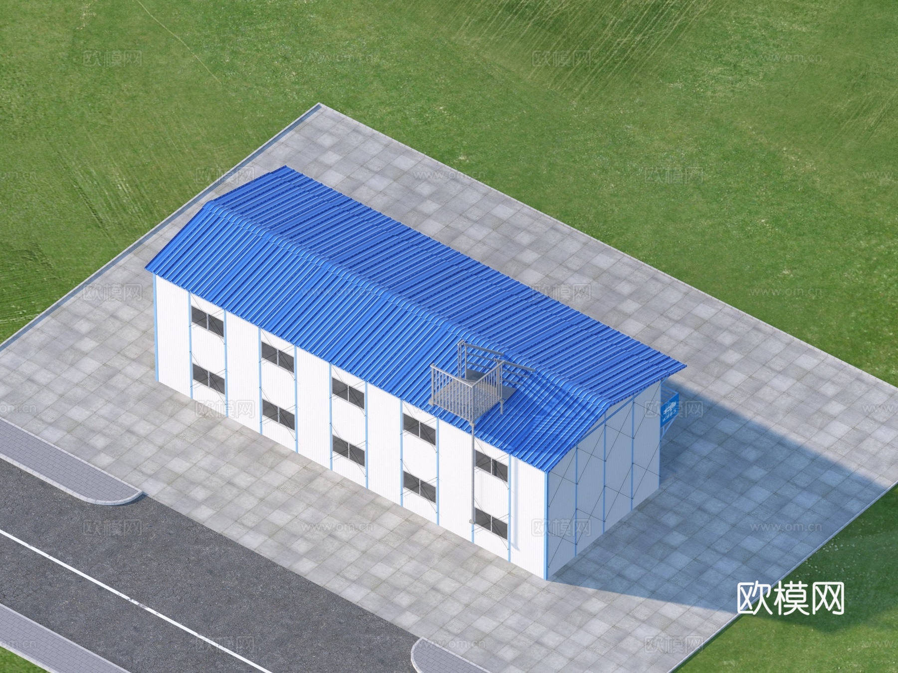 活动板房 施工板房 简易板房3d模型