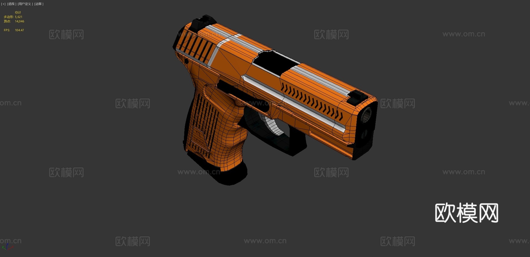P2000-警告3d模型