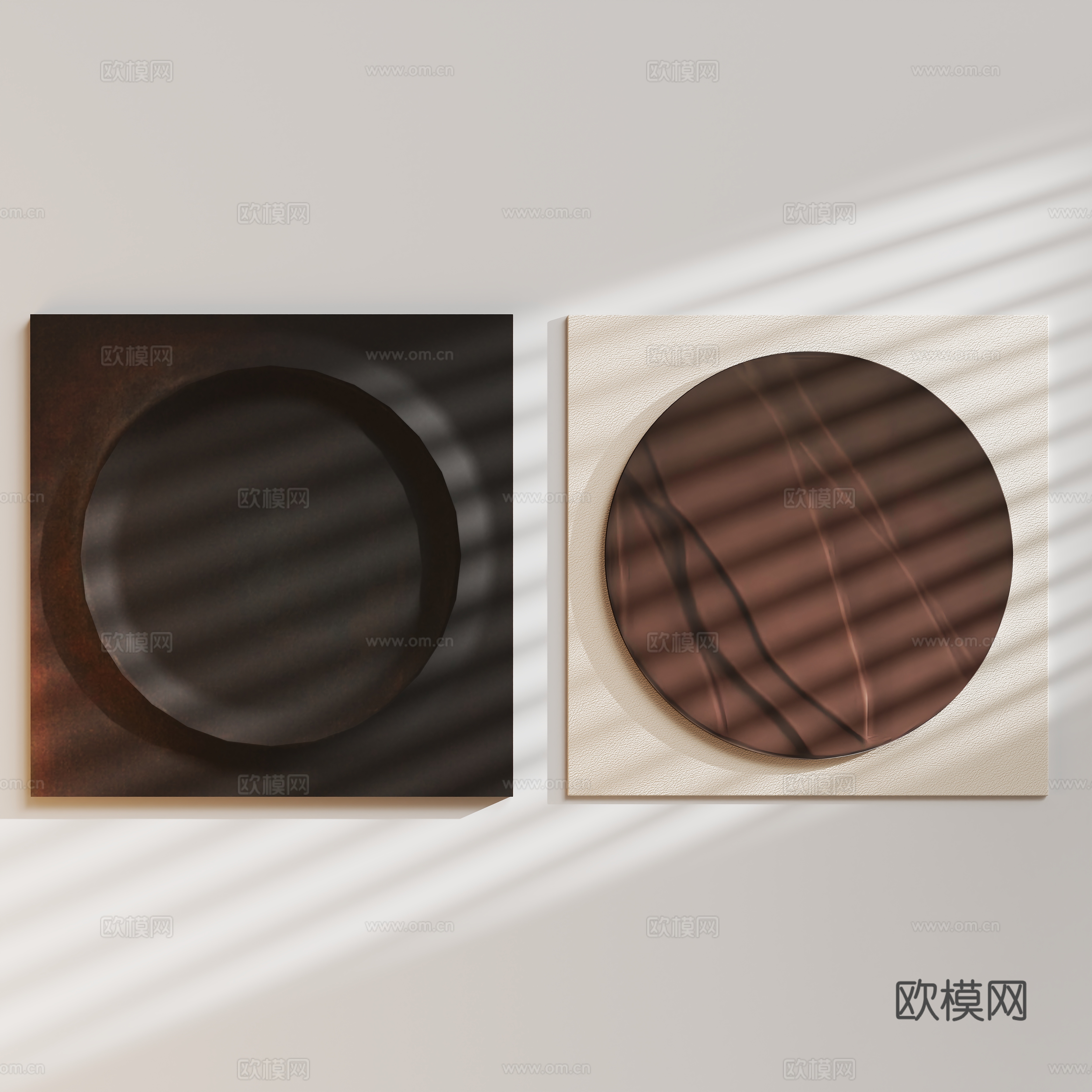 现代肌理装组合饰画su模型