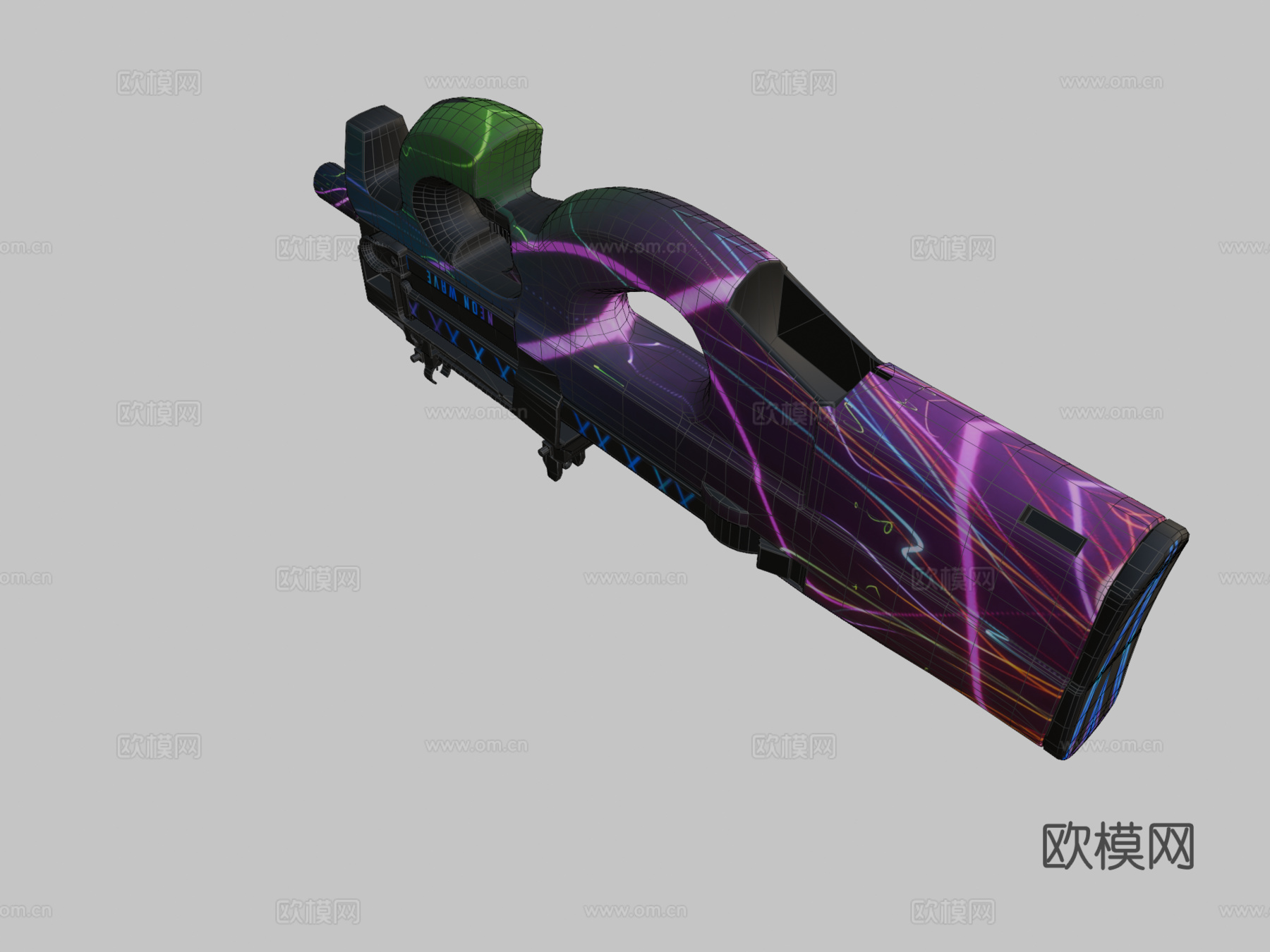 P90-霓虹浪潮3d模型