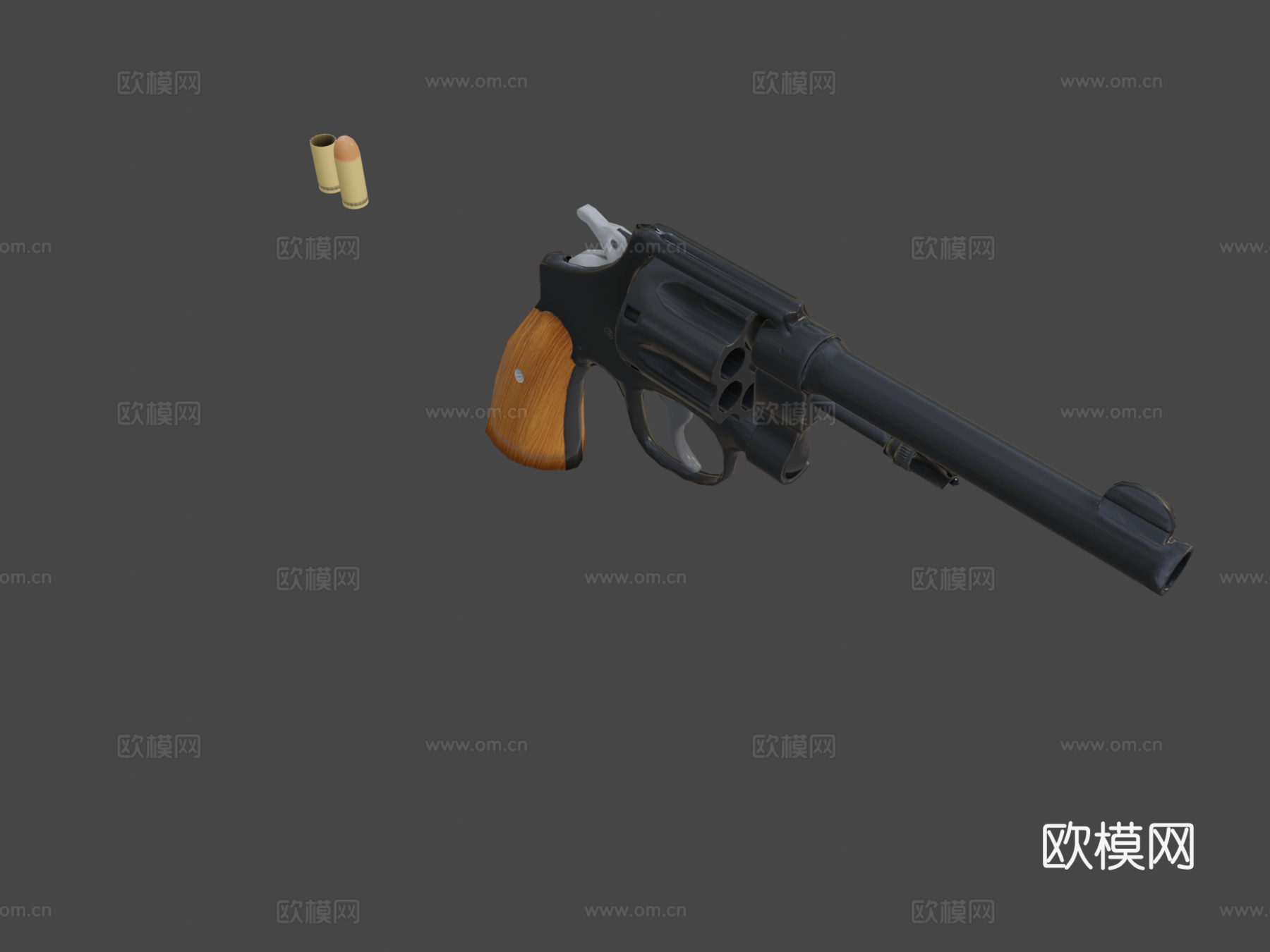 M1917左轮手枪3d模型