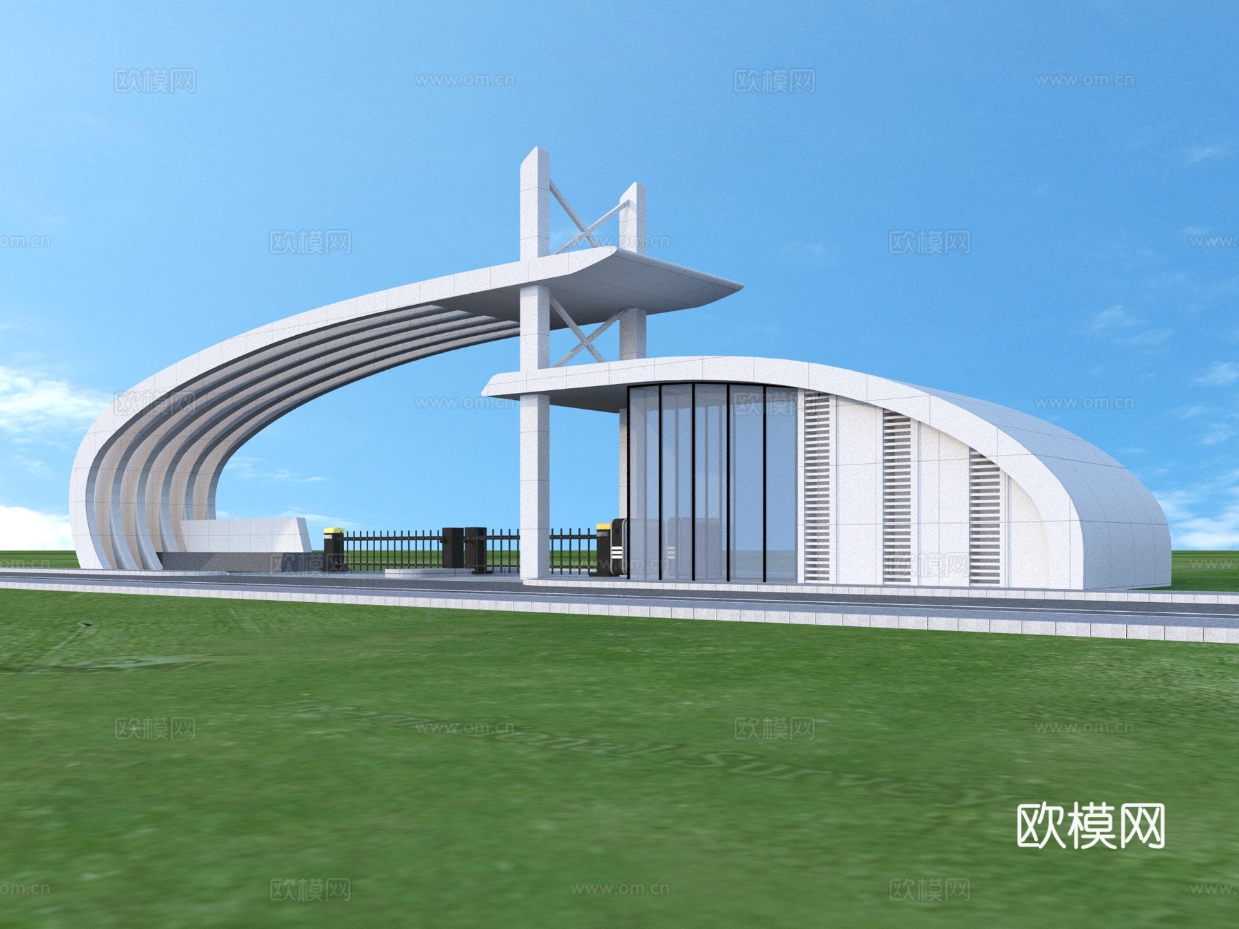 大门 入口大门 建筑3d模型