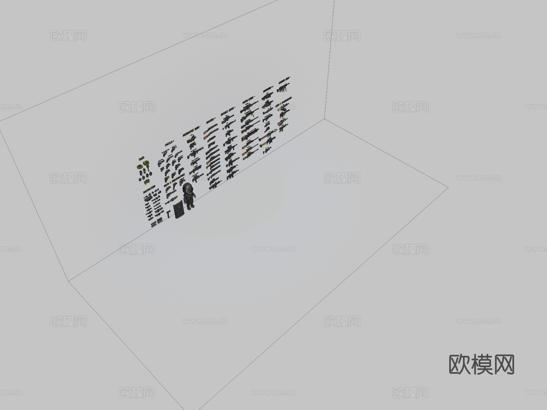 资产武器现代3d模型