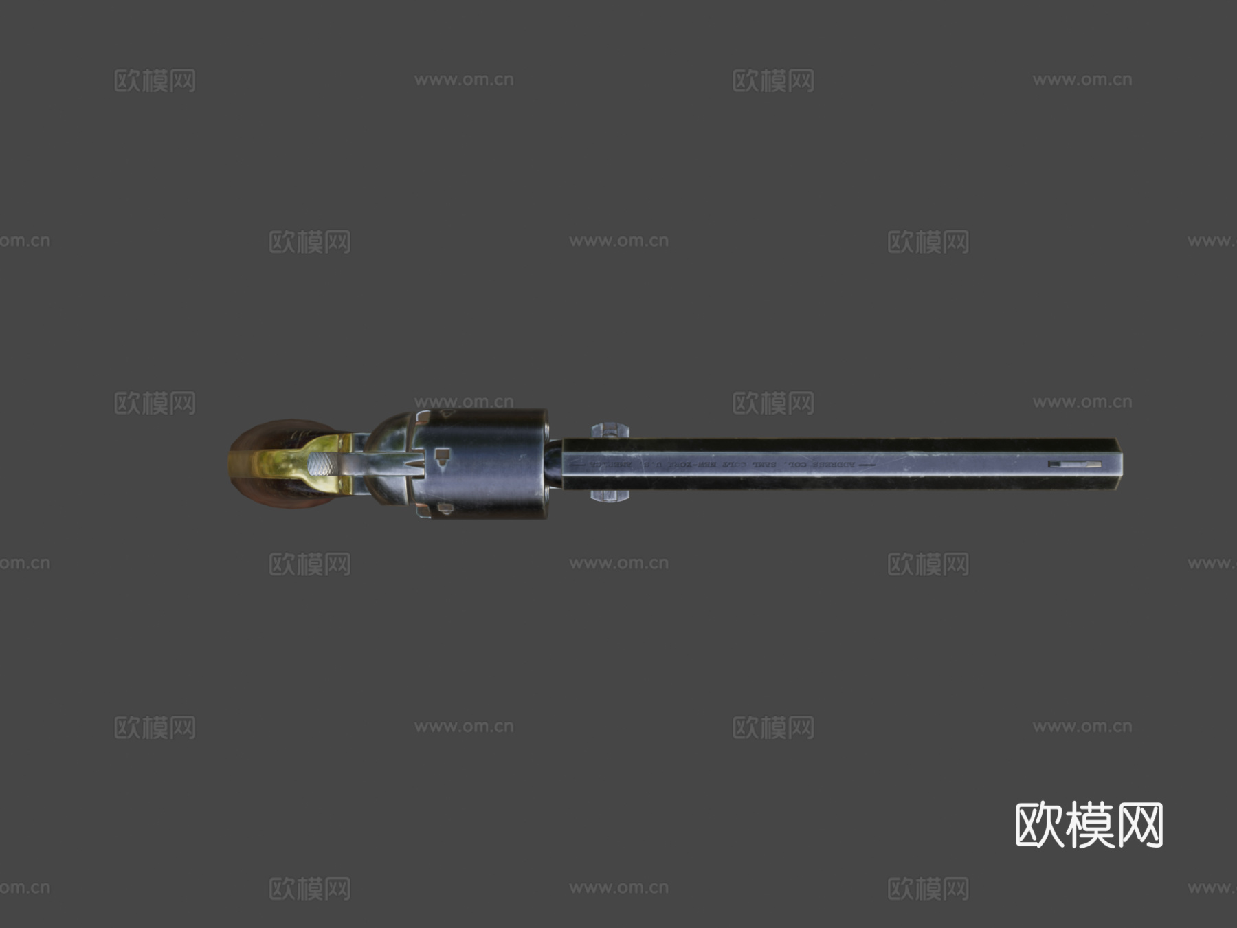柯尔特1851海军左轮3d模型