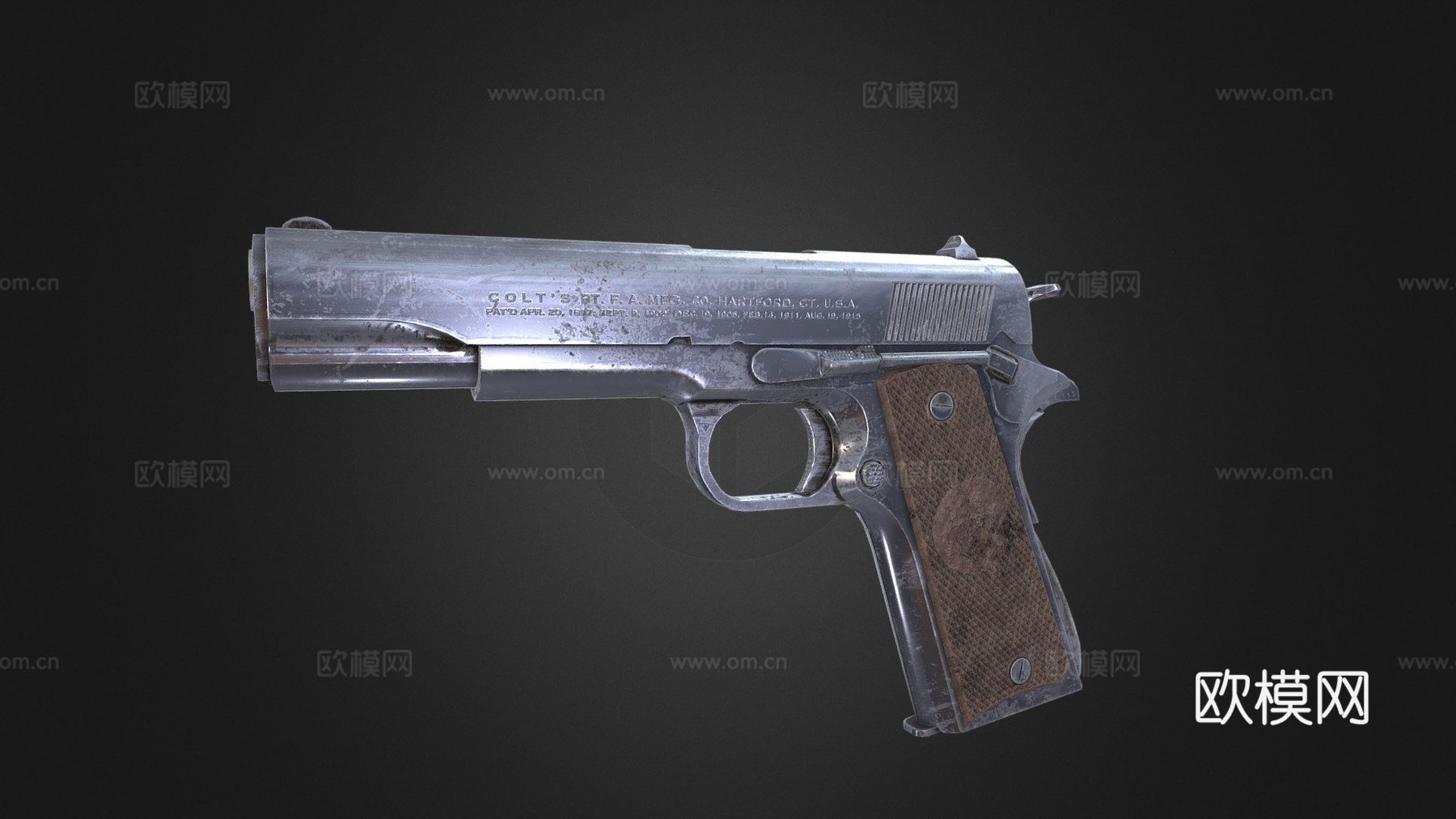 M1911 A1手枪完成品3d模型