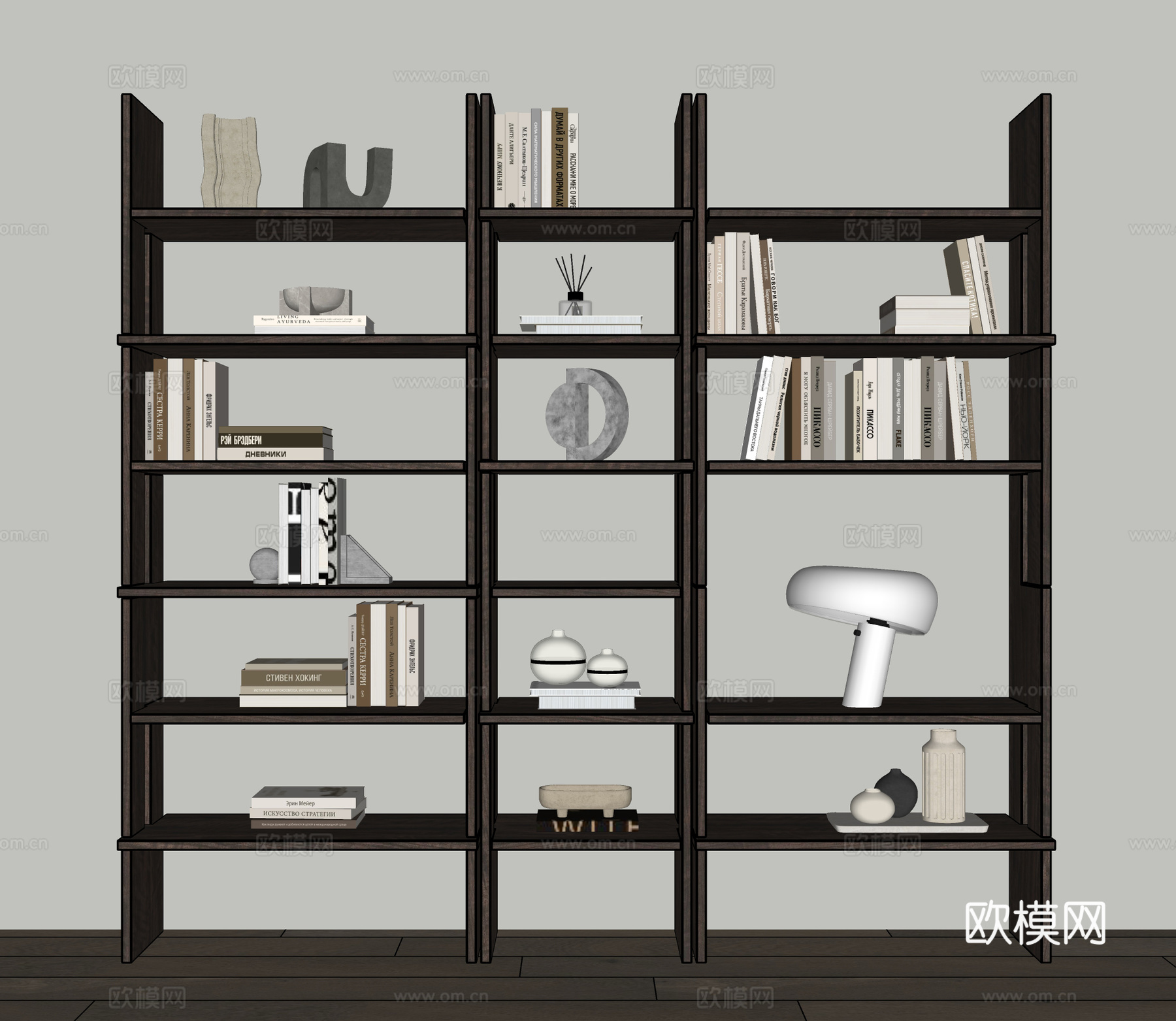 Minotti ZOE书架 展示架 开放式书柜su模型