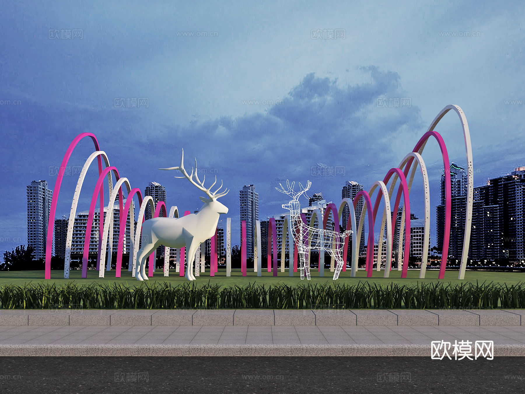 绿地装置 景观 艺术小品 雕塑3d模型