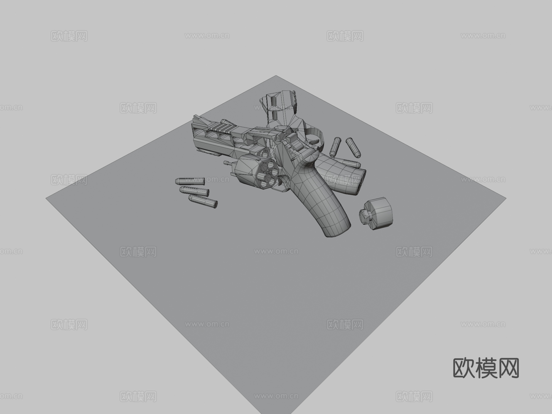 犀牛左轮3d模型