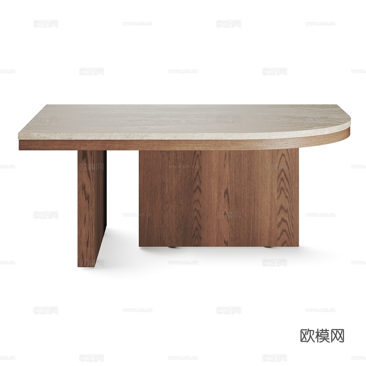 现代意式实木茶几3d模型